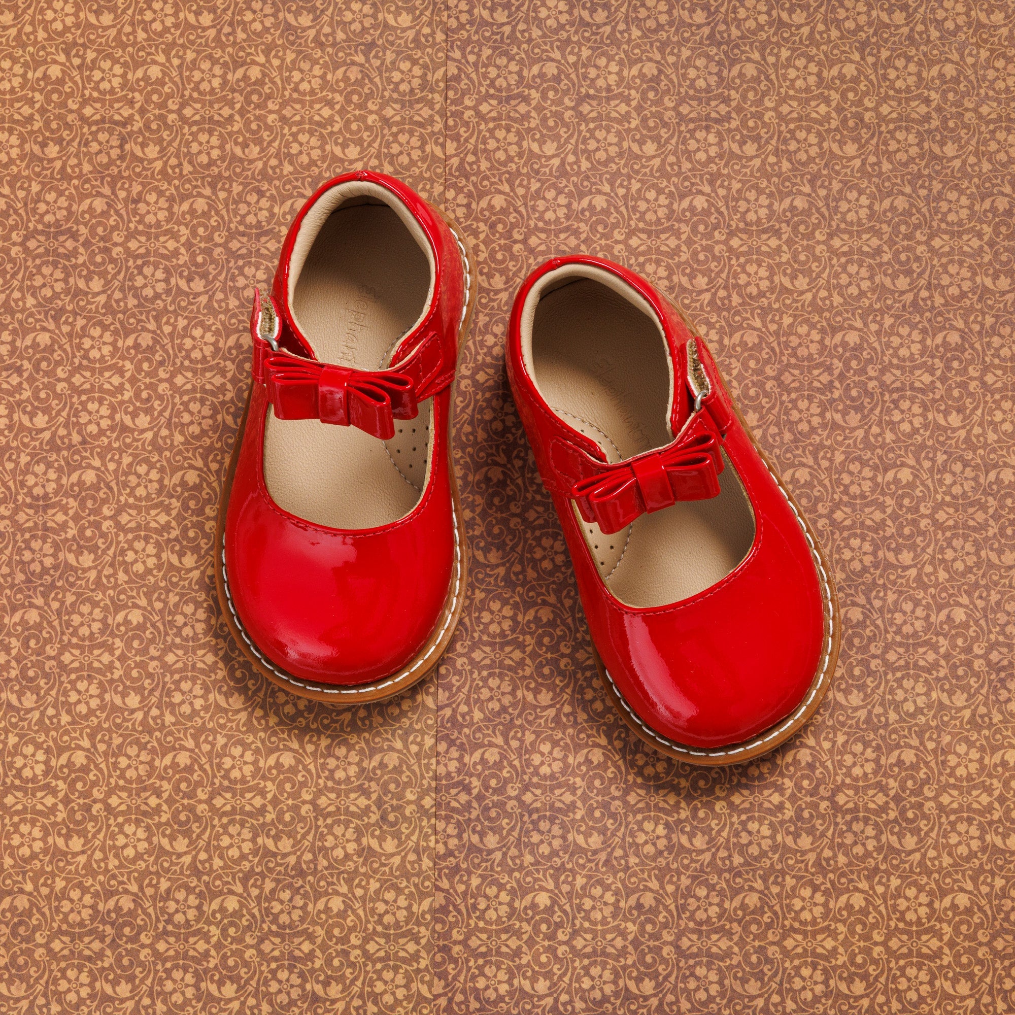 Mary Jane With Bow Toddler Red