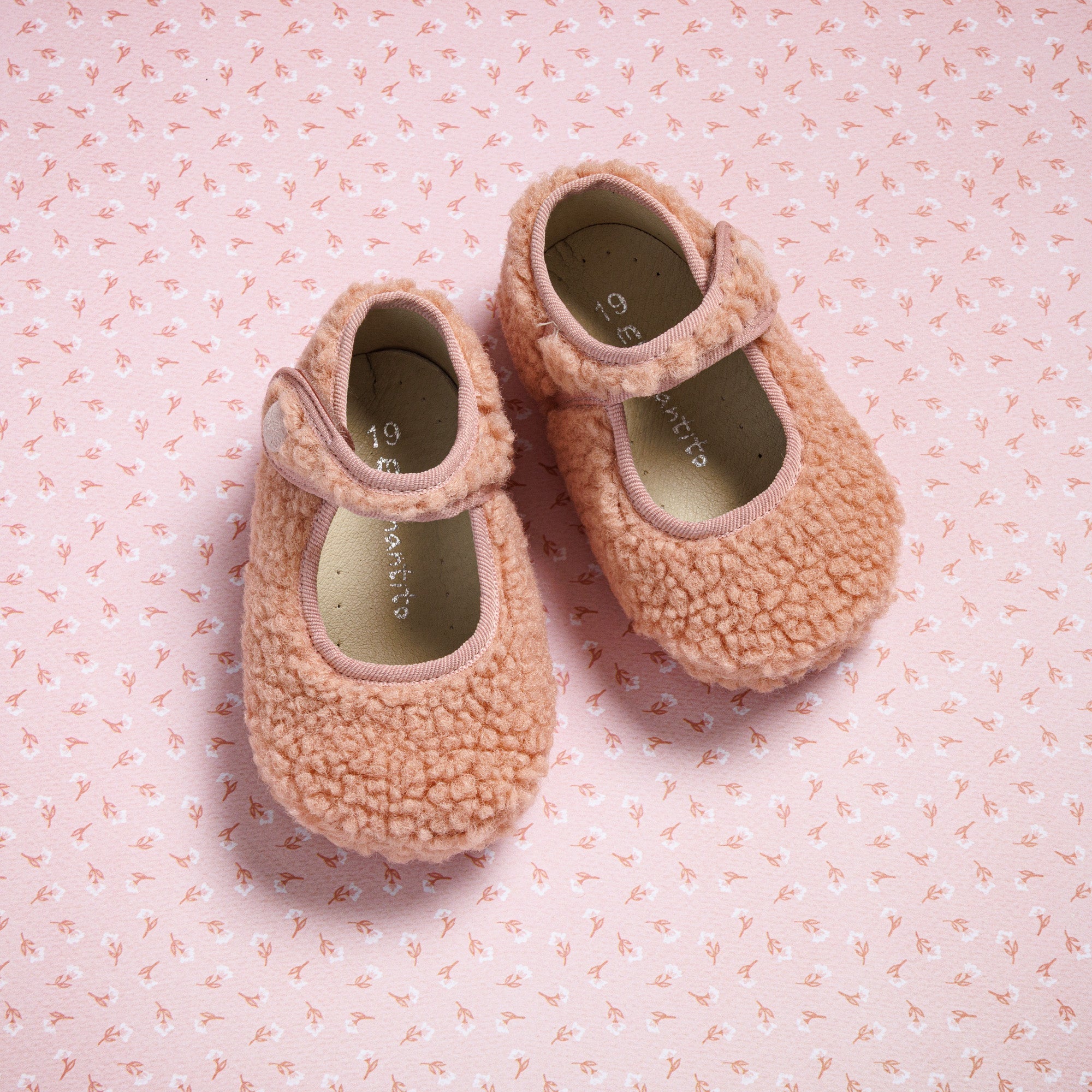Shearling Baby Mary Jane Pink