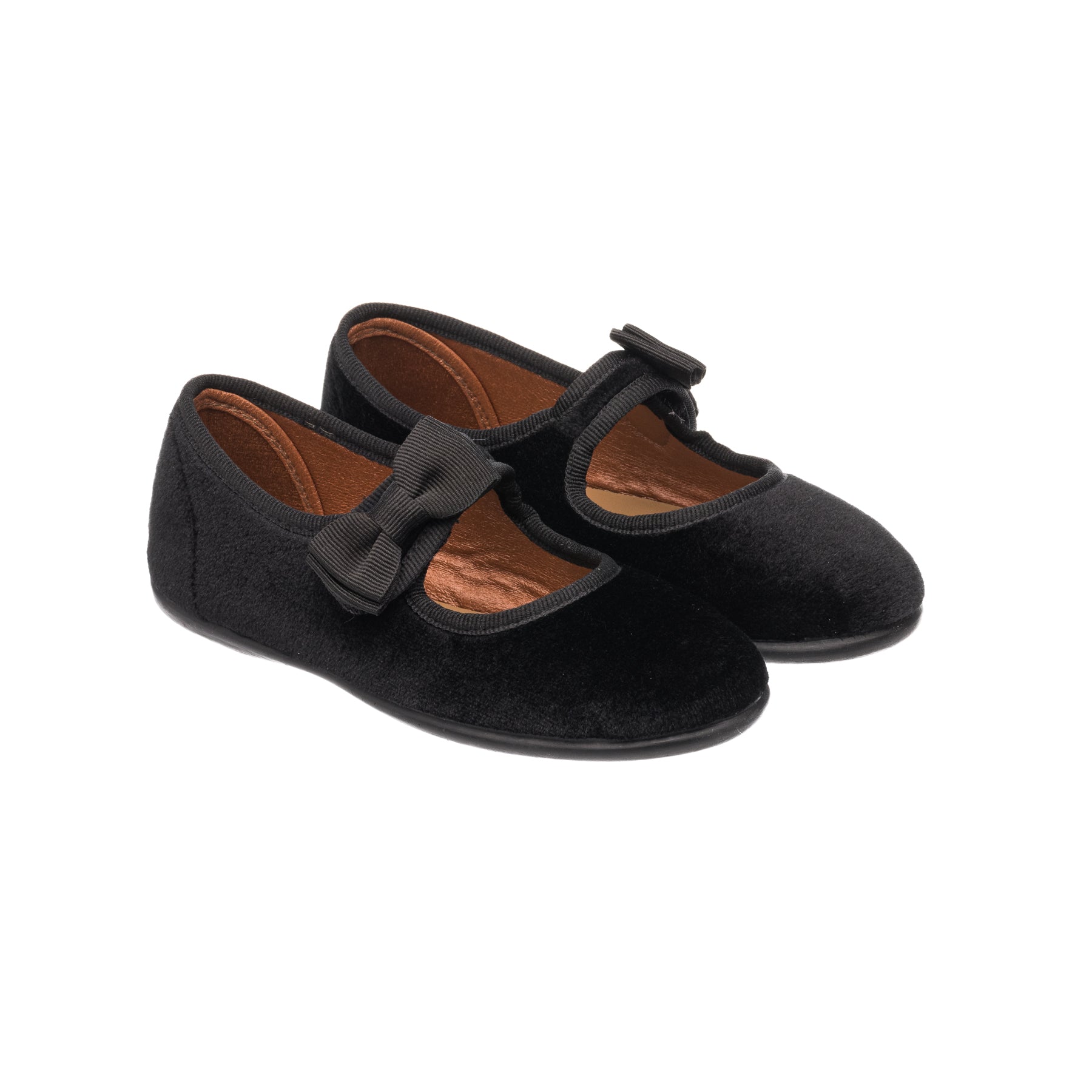 Velvet Bow Mary Jane Black