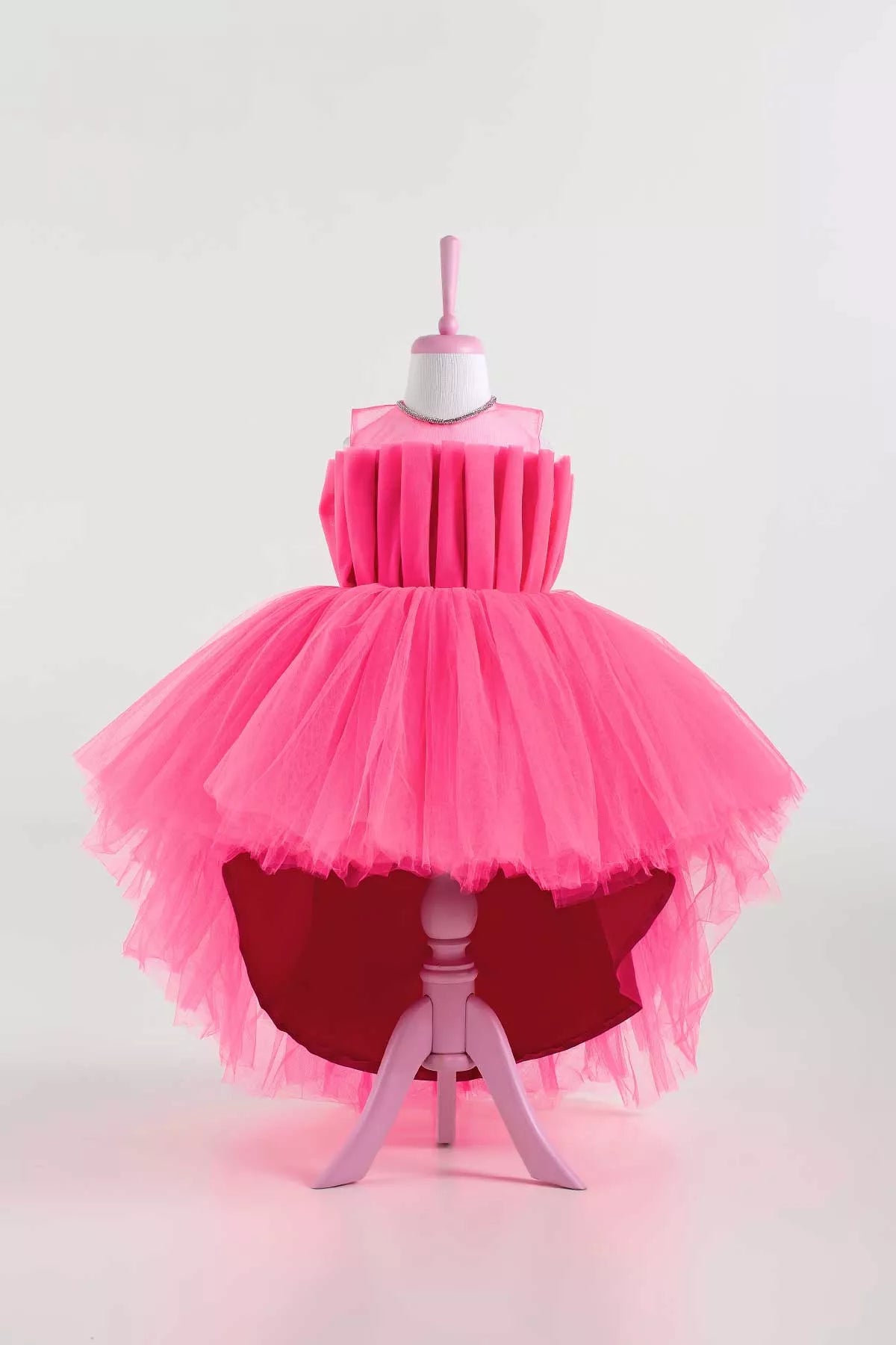 Eliza Pink Party Dress - Tailed