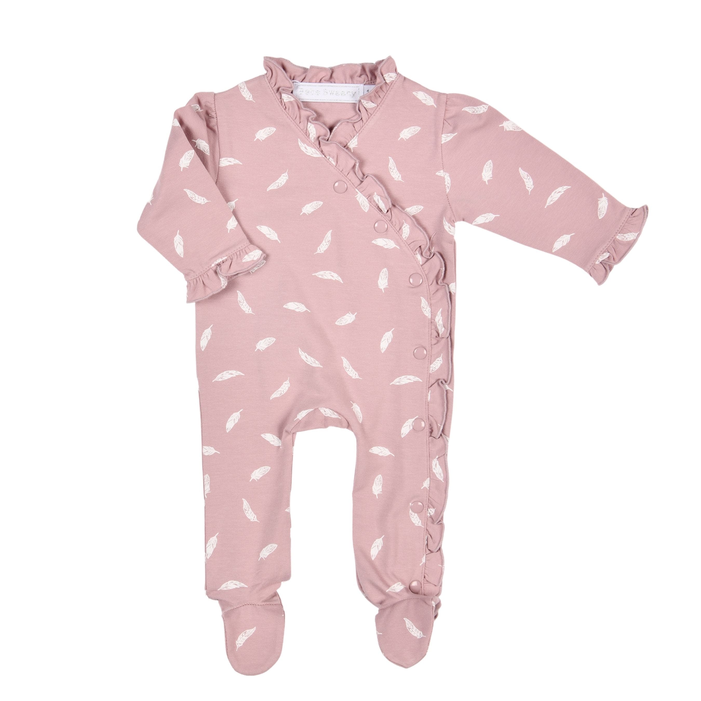 Ella | Feather Print Pink Pajamas