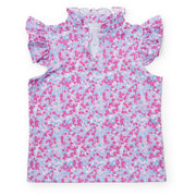 Ellie Girls' Sleeveless Performance Top By Lh Sport Preppy Petals