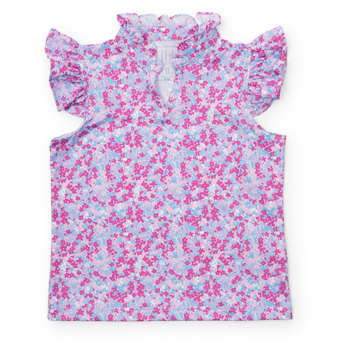 Ellie Girls' Sleeveless Performance Top By Lh Sport Preppy Petals (old Fit - Runs Large)