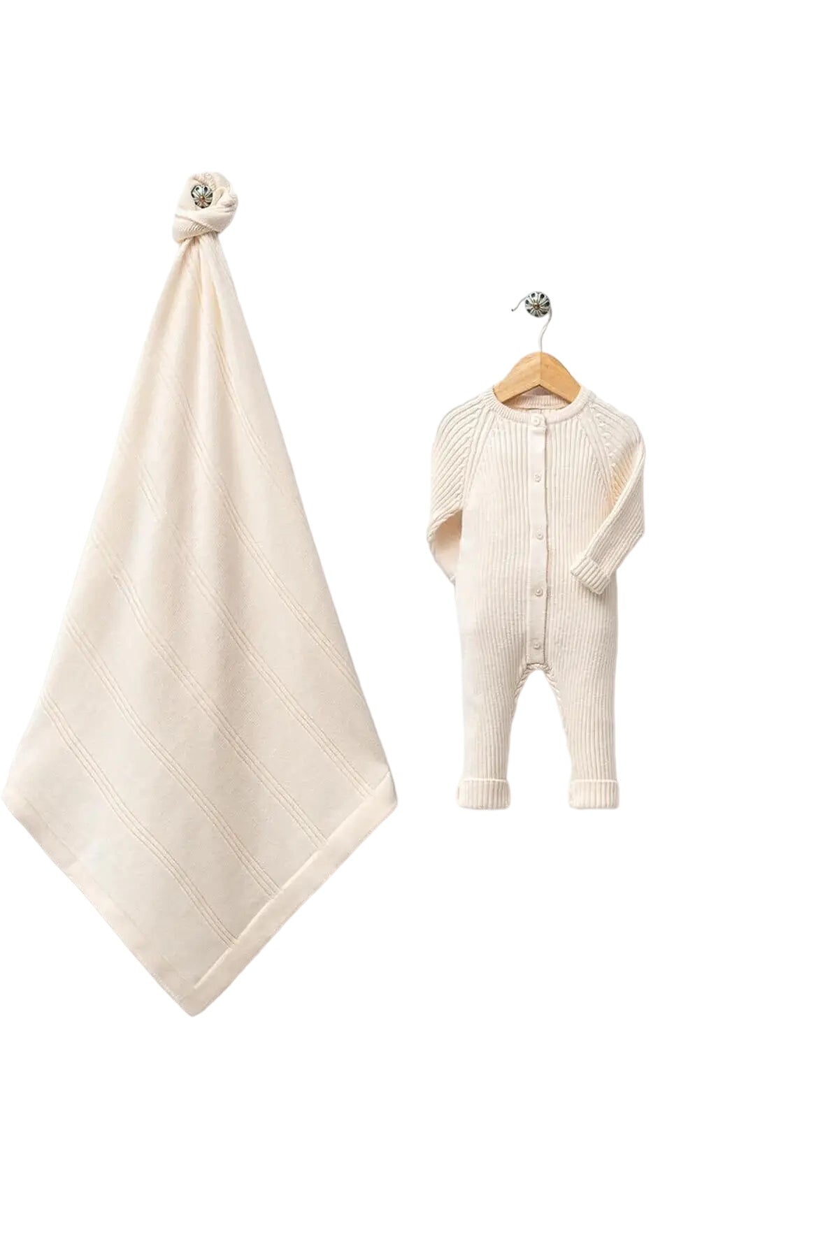 Elliot Cream Newborn Knitwear Coming Home Set ( 5 Pcs)