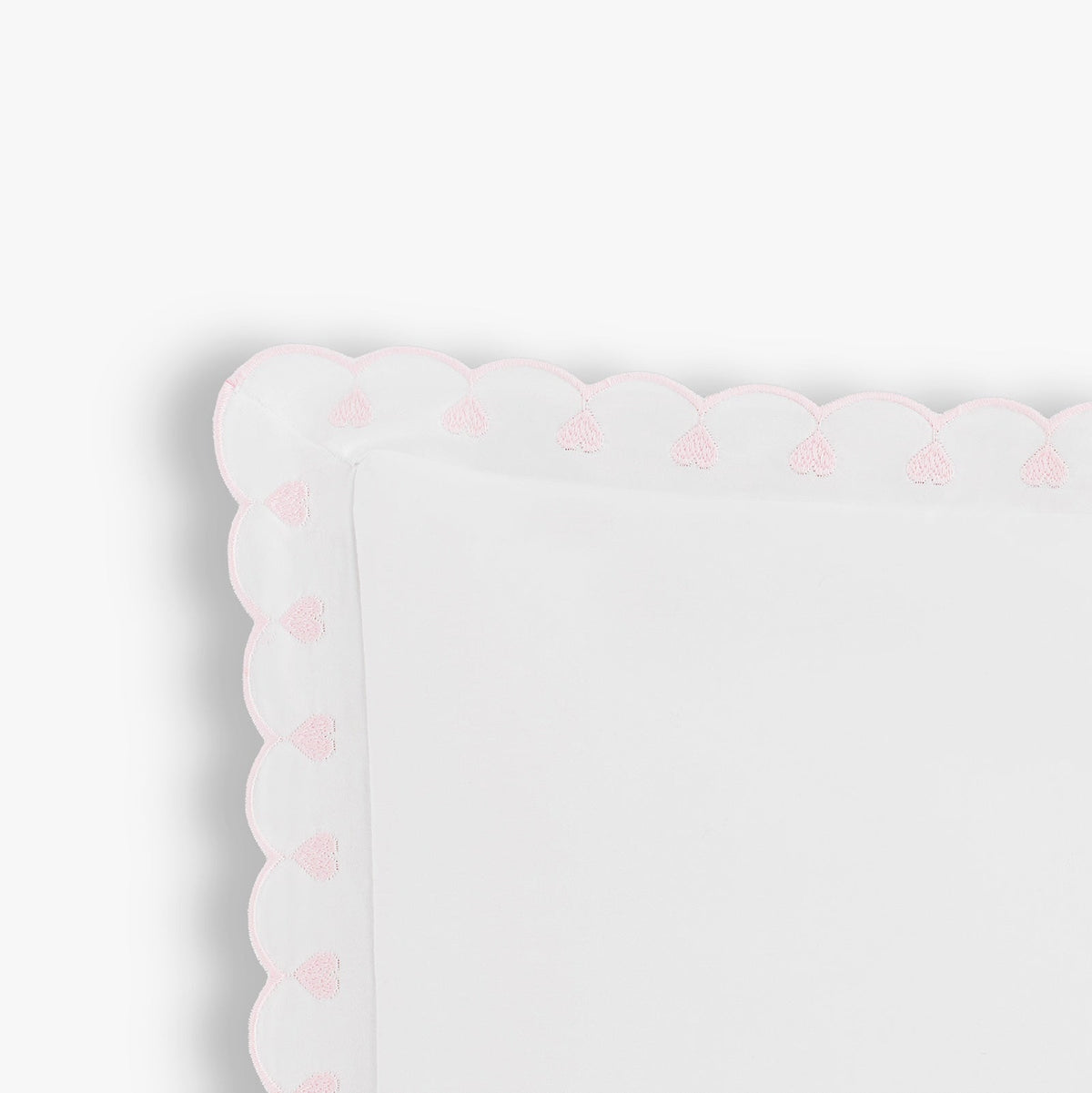 Embroidered Hearts Toddler Pillow - Pink