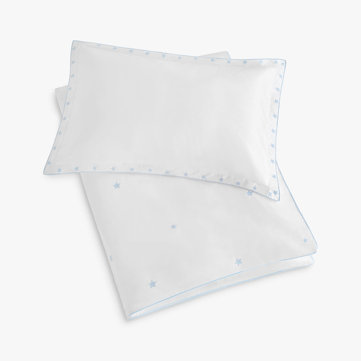 Embroidered Stars Toddler Duvet - Blue