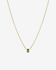 Emerald Cut Emerald Necklace