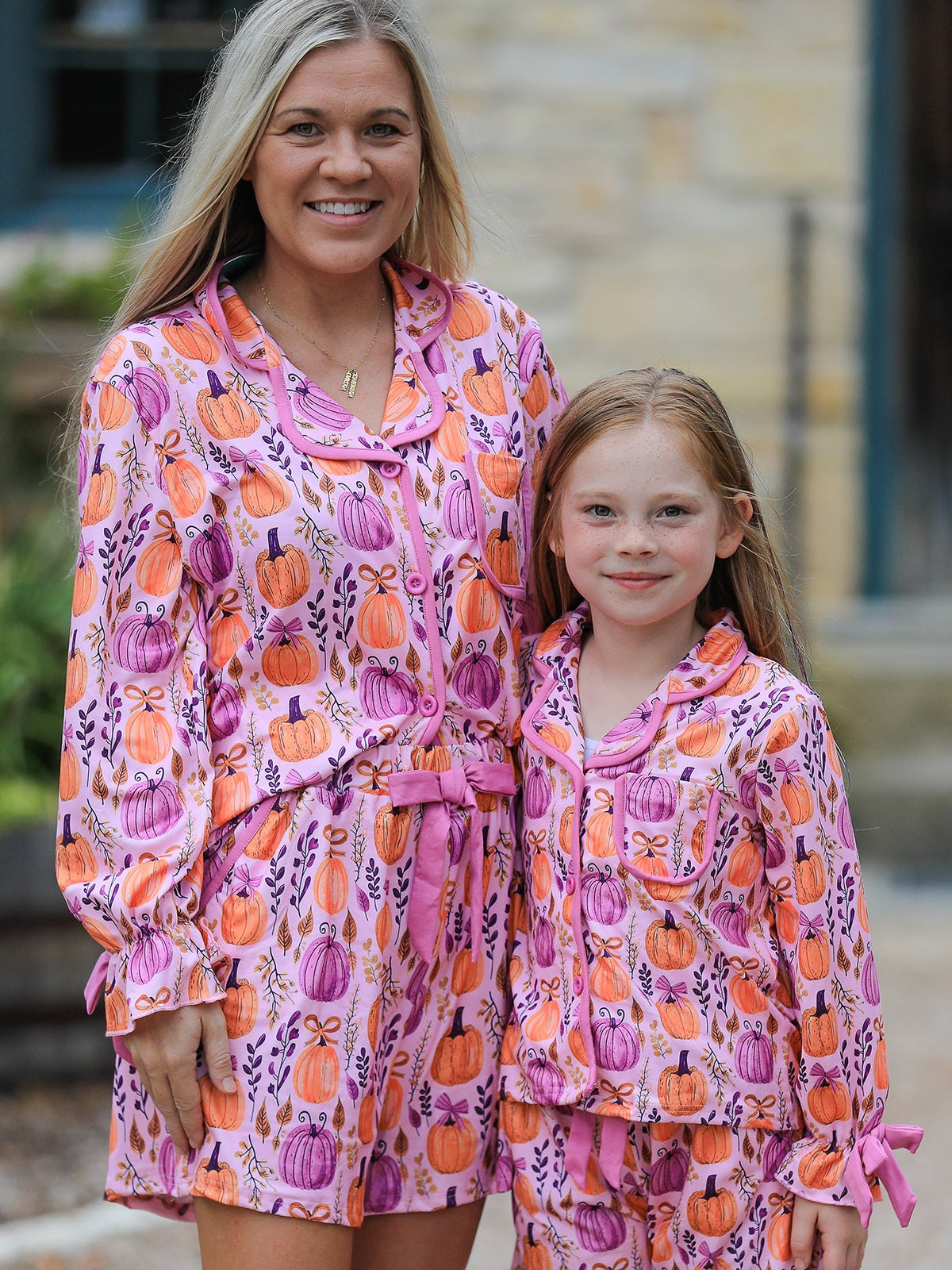 Mommy & Me Halloween Pumpkin Pajama Set