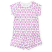 Emery Girls' Short Set Pickleball Crest Pink