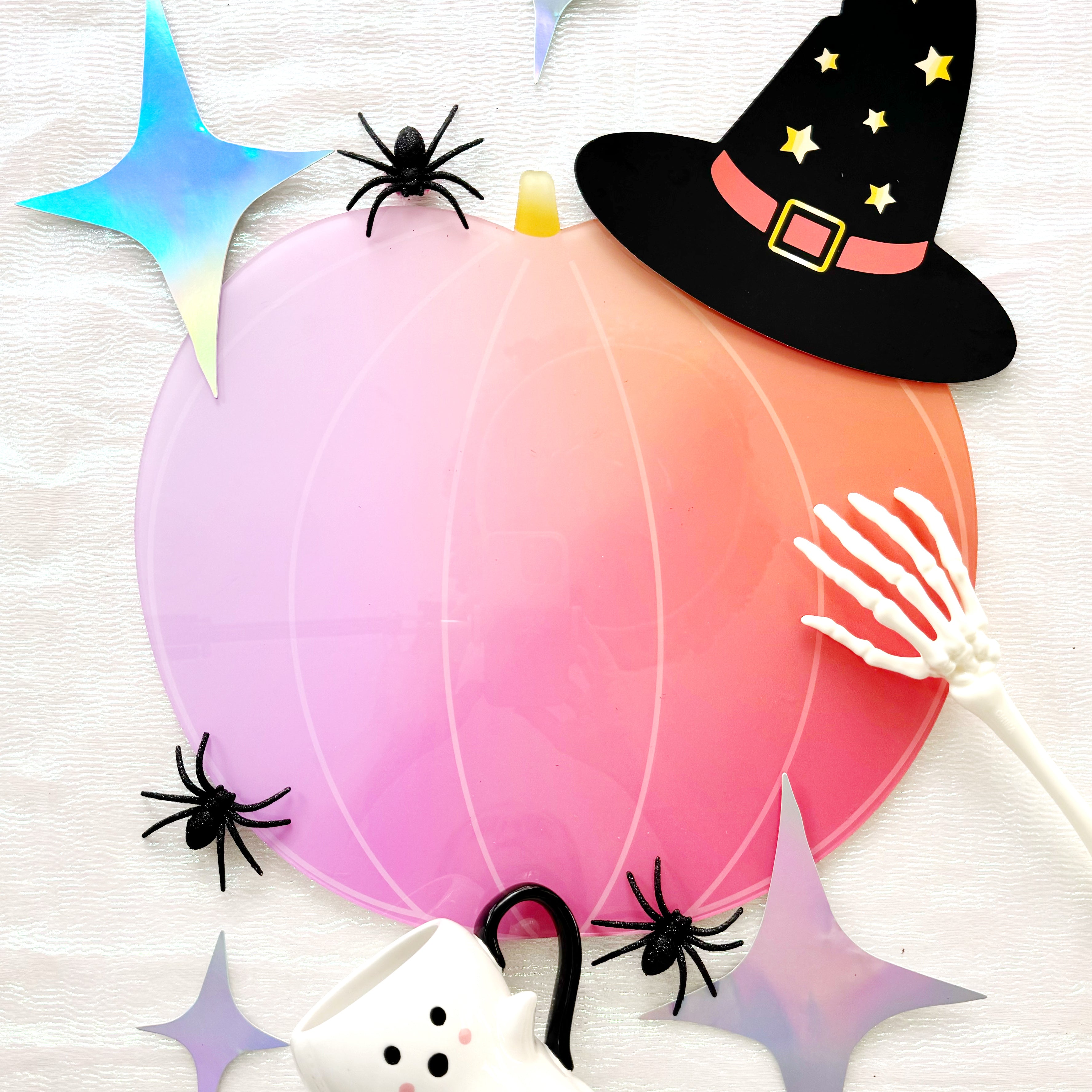 Pink Ombre Pumpkin Serving Tray