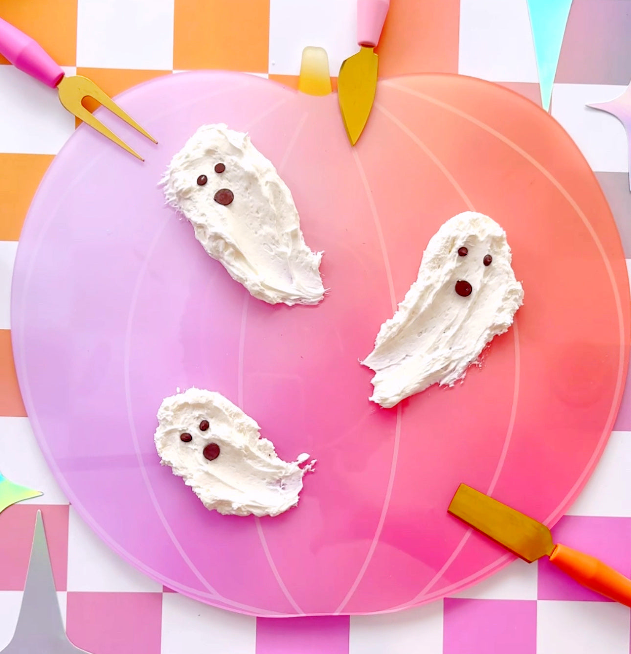 Pink Ombre Pumpkin Serving Tray