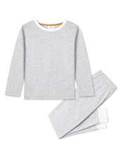 Toddler & Big Kid Cotton Knit PJ Set (Erawan Grey)