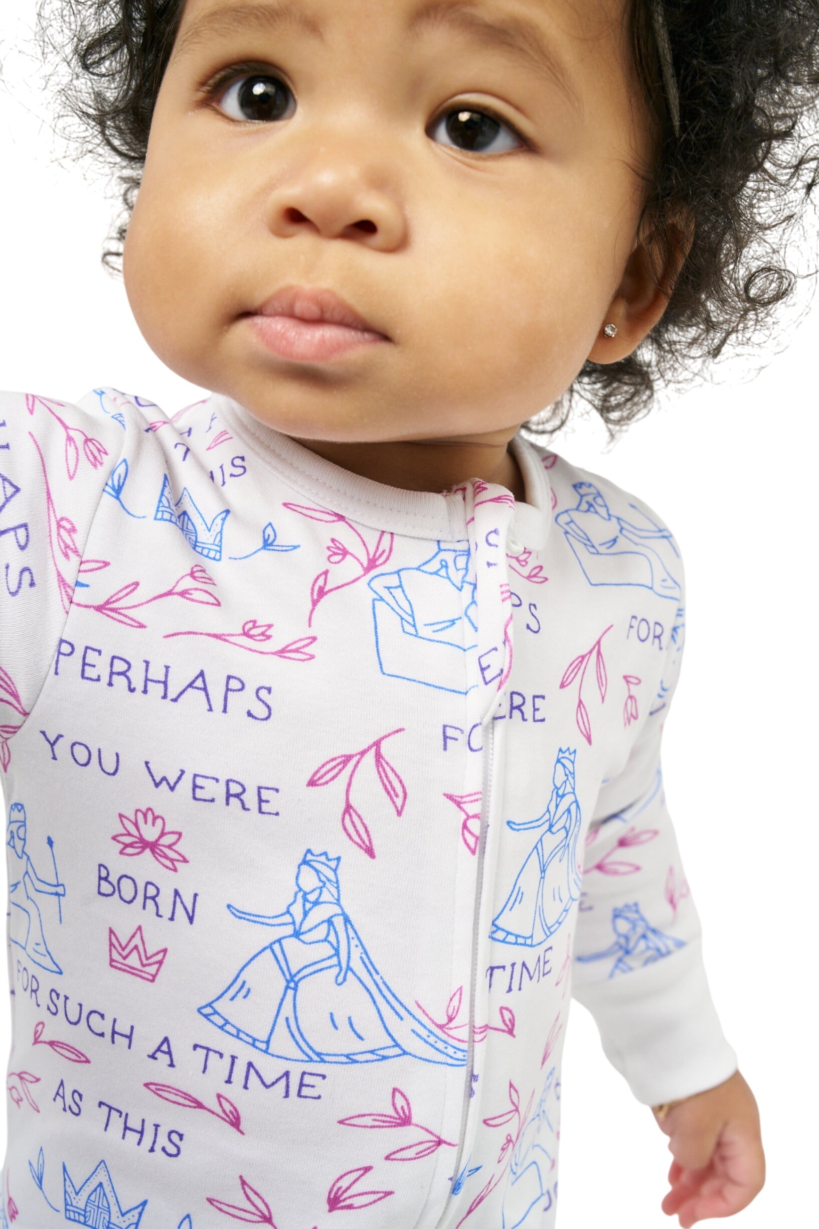 Queen Esther Pj Footed Onesie Cotton