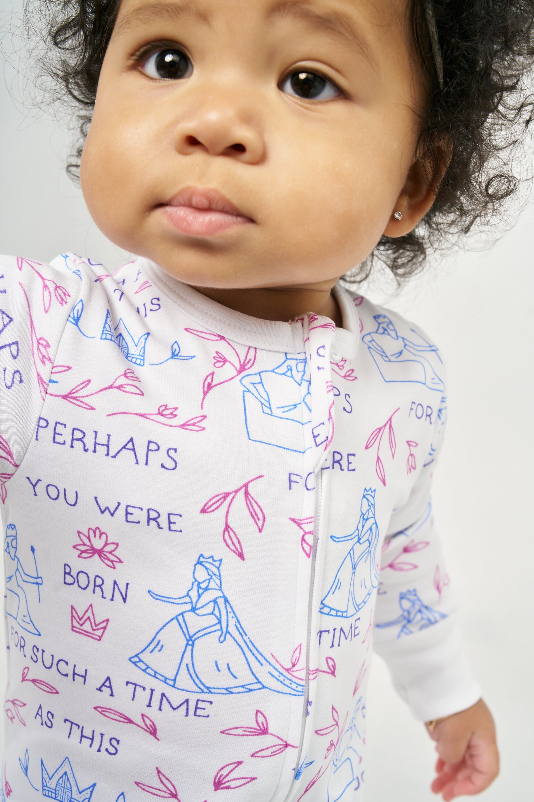 Queen Esther Pj Footed Onesie Cotton