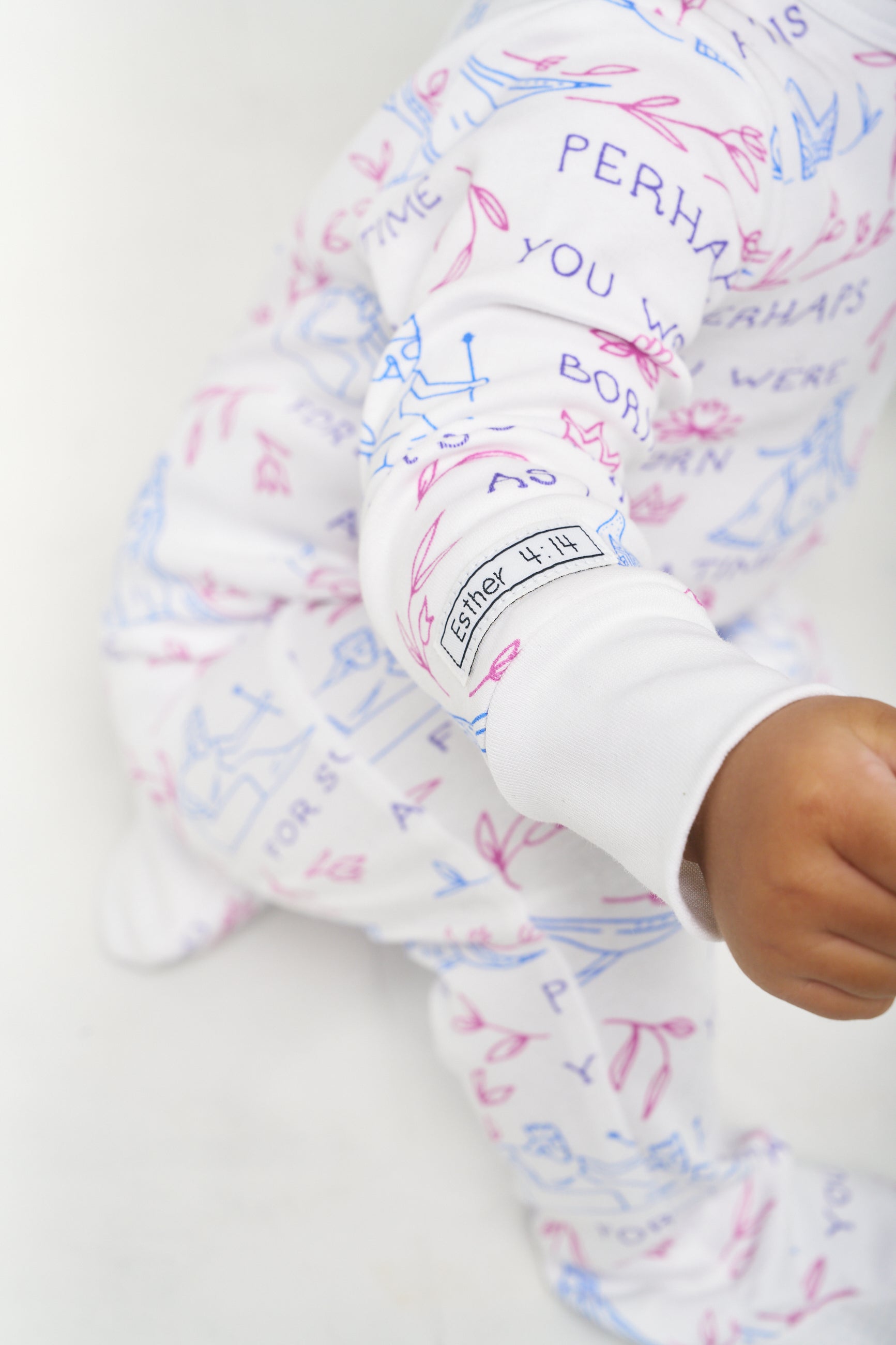 Queen Esther Pj Footed Onesie Cotton