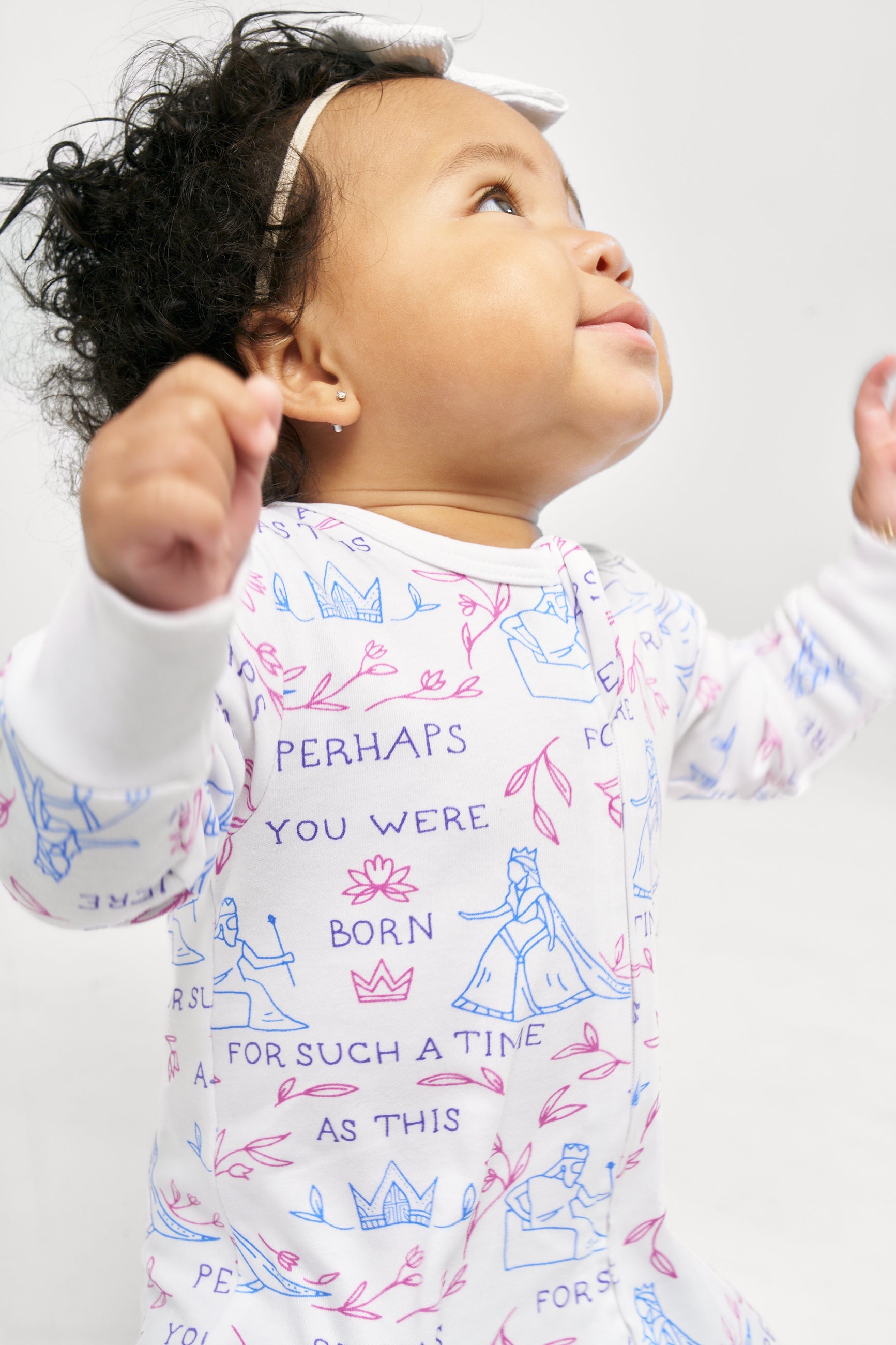 Queen Esther Pj Footed Onesie Cotton