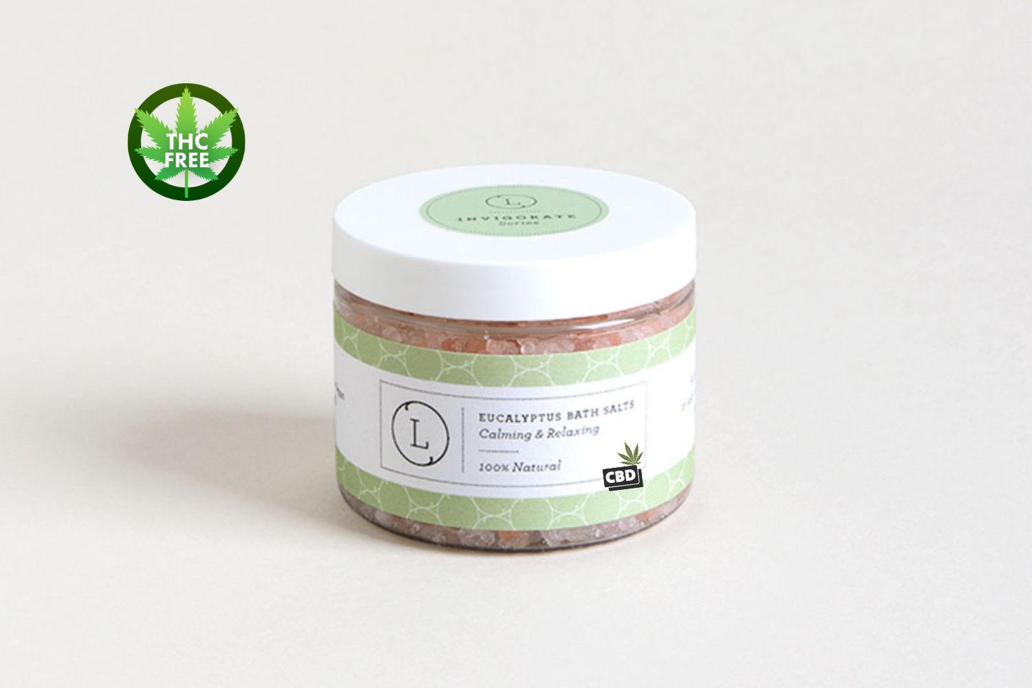 Cbd Natural Eucalyptus Bath Salts With Cbd, Calming And Relaxing (thc Free)