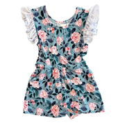 Evelyn Floral Bamboo Short Leggy Romper