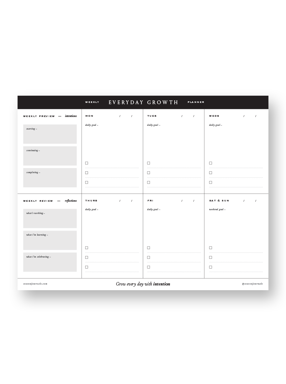 Everyday Growth Weekly Planner