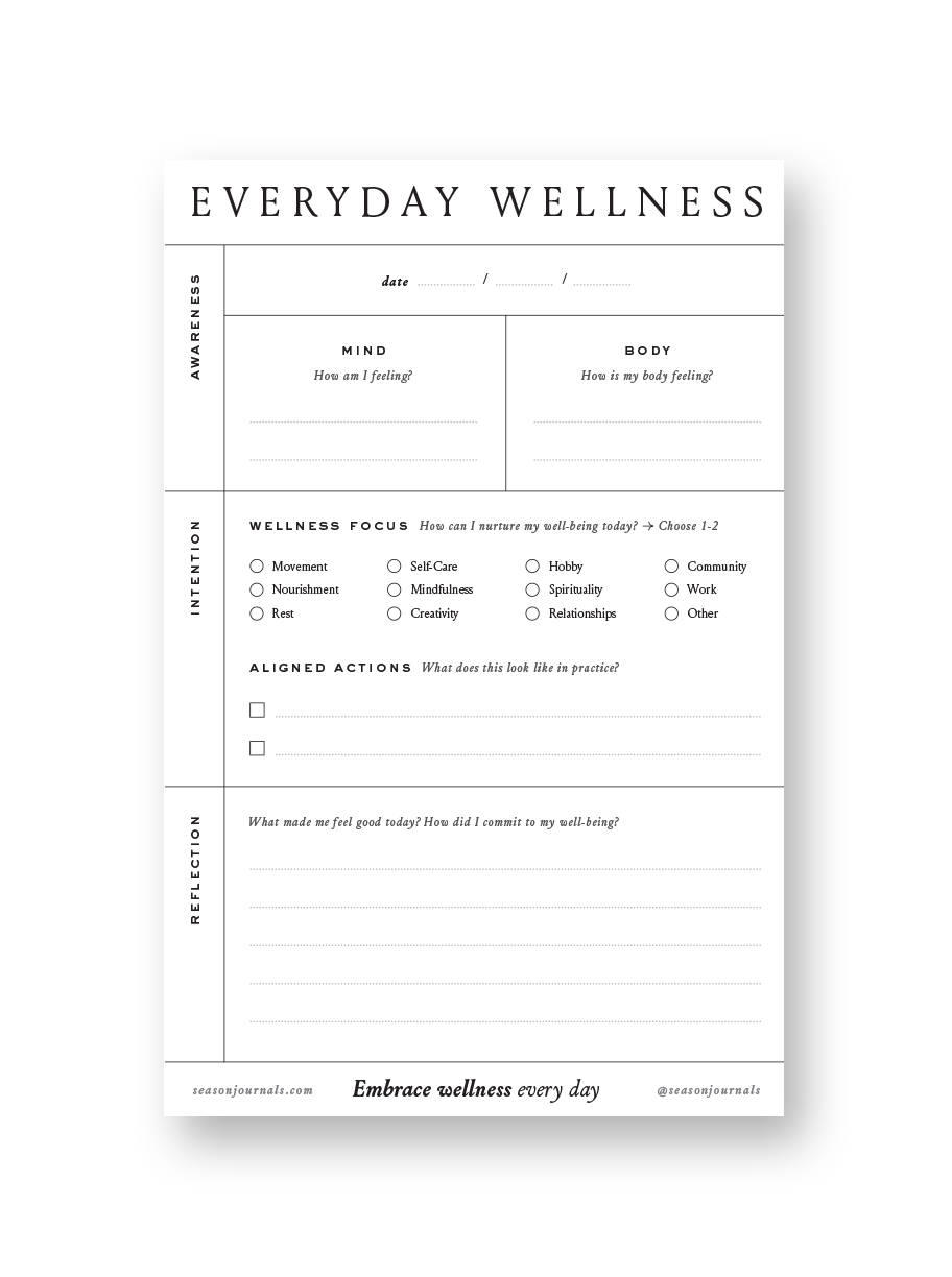 Everyday Wellness Notepad