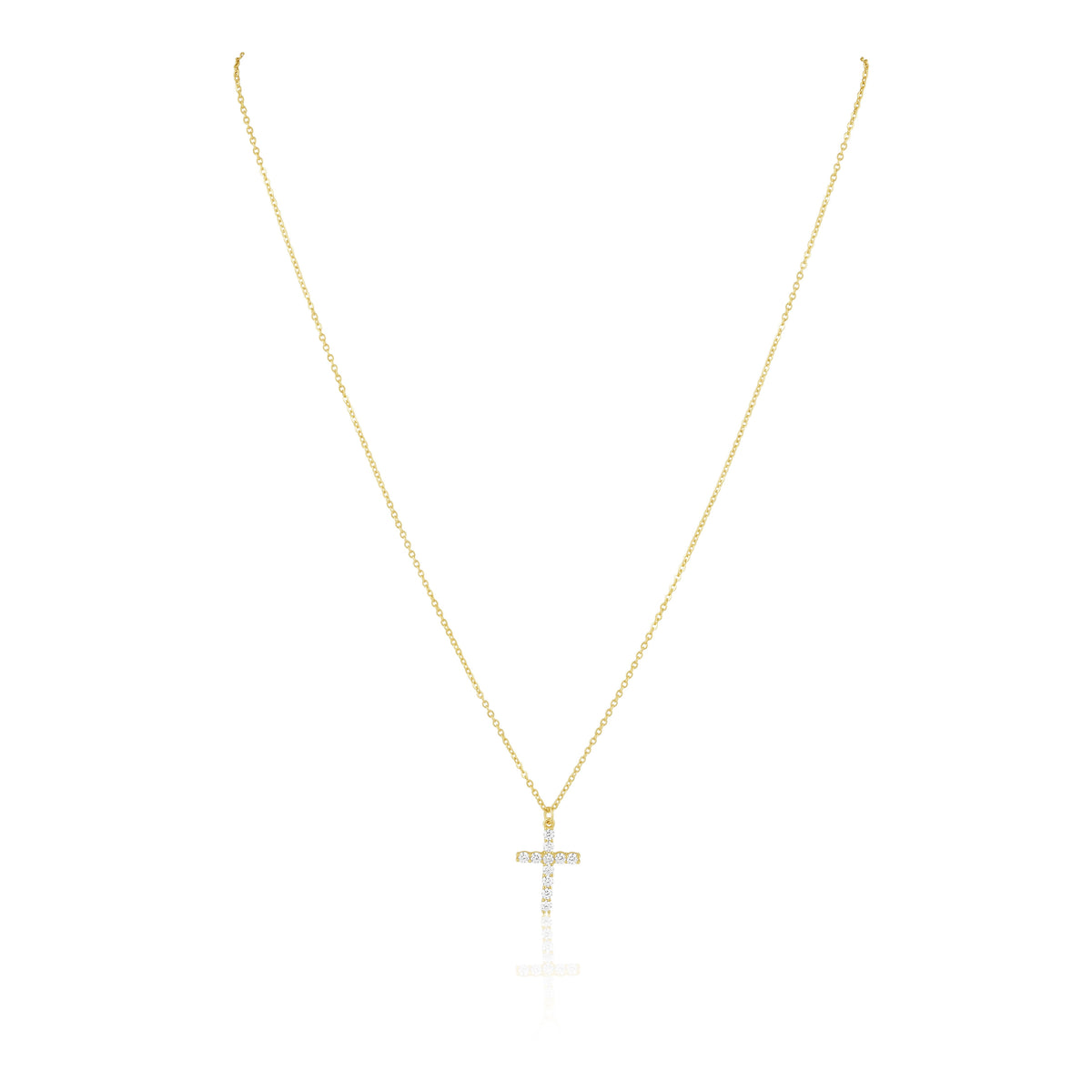 Classic Cz Cross Necklace
