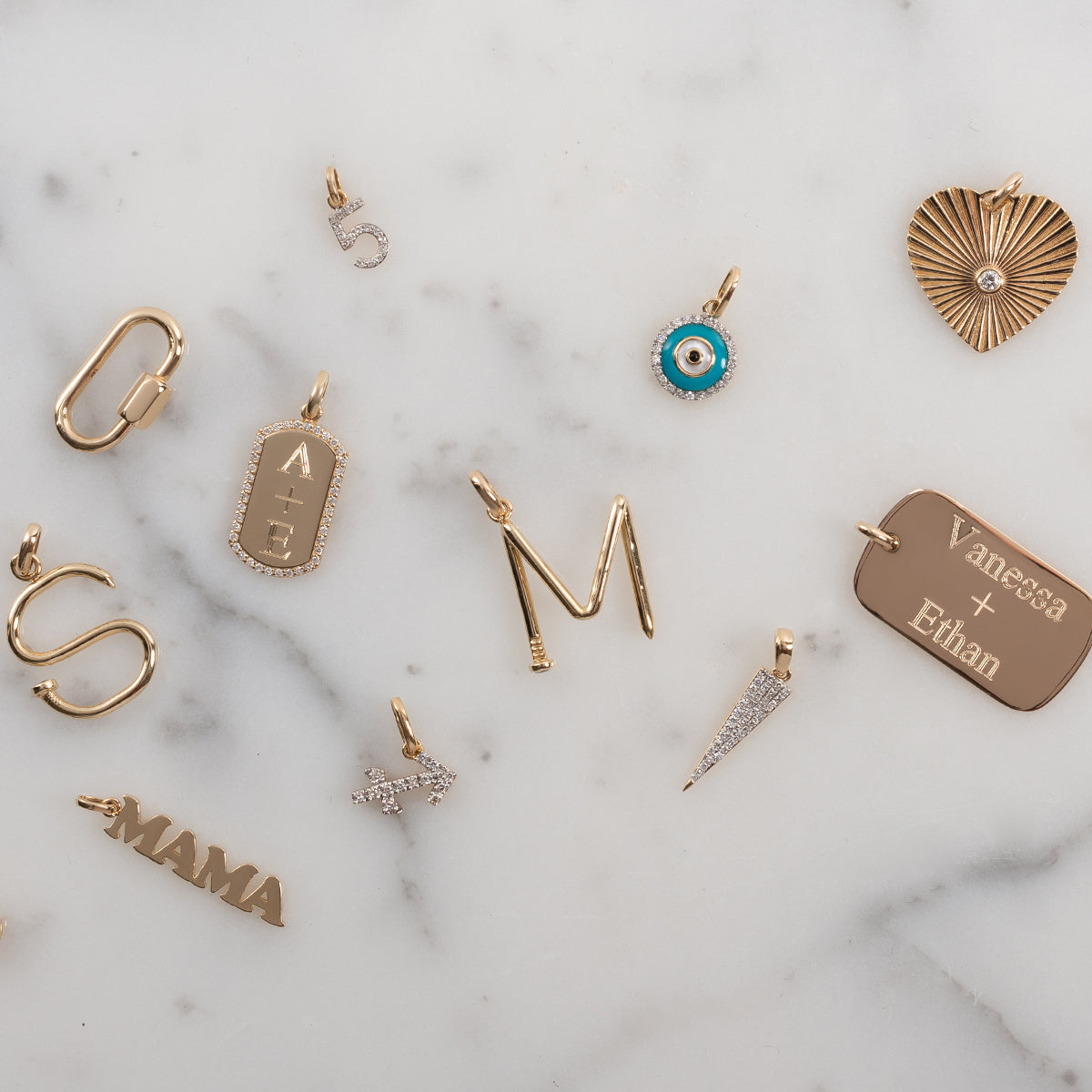 14k Gold Diamond Evil Eye Turquoise Pendant