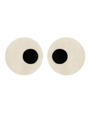 Rug Eyes Pair White / Black Print Round Diam. 2.3 Ft