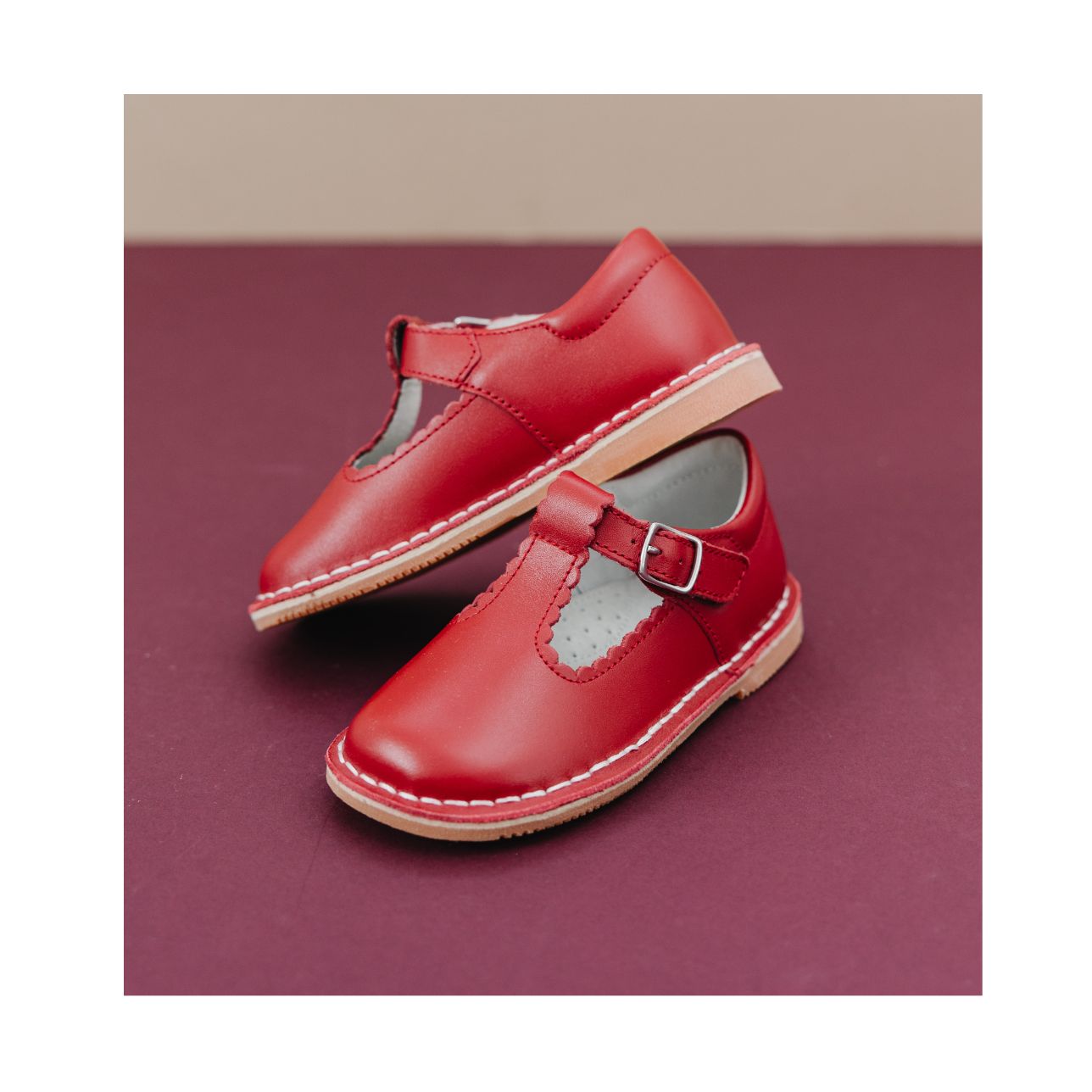 Selina Scalloped T-strap Mary Jane