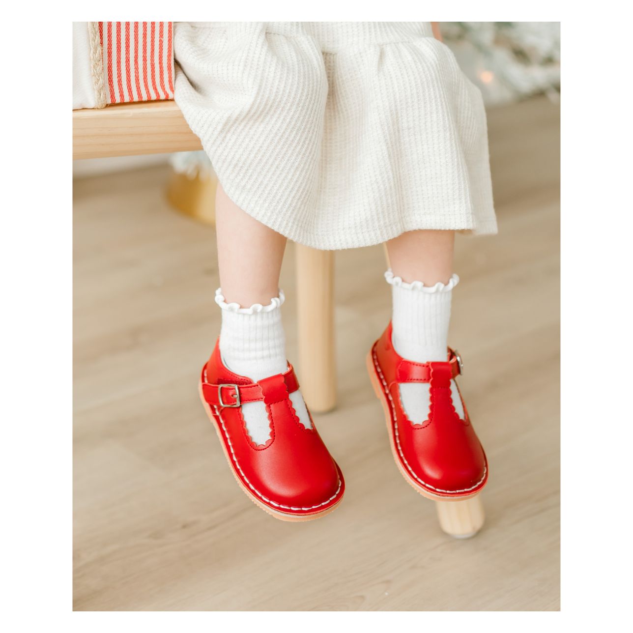 Selina Scalloped T-strap Mary Jane