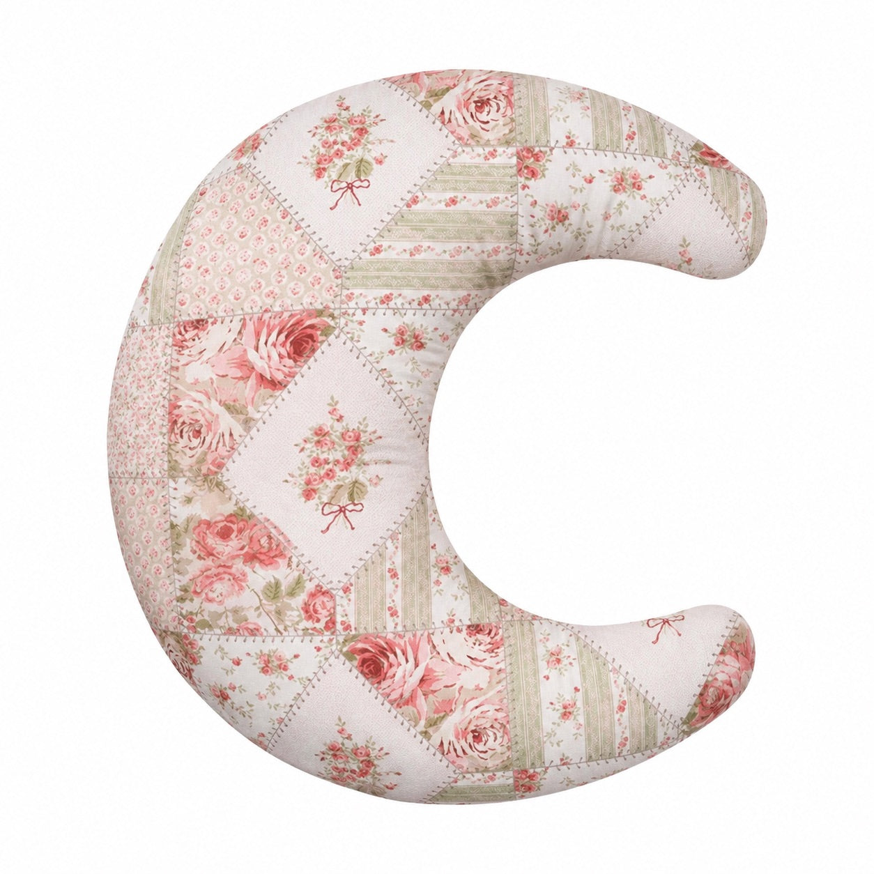 Beige Gingham Ruffle Nursing Pillow Cover