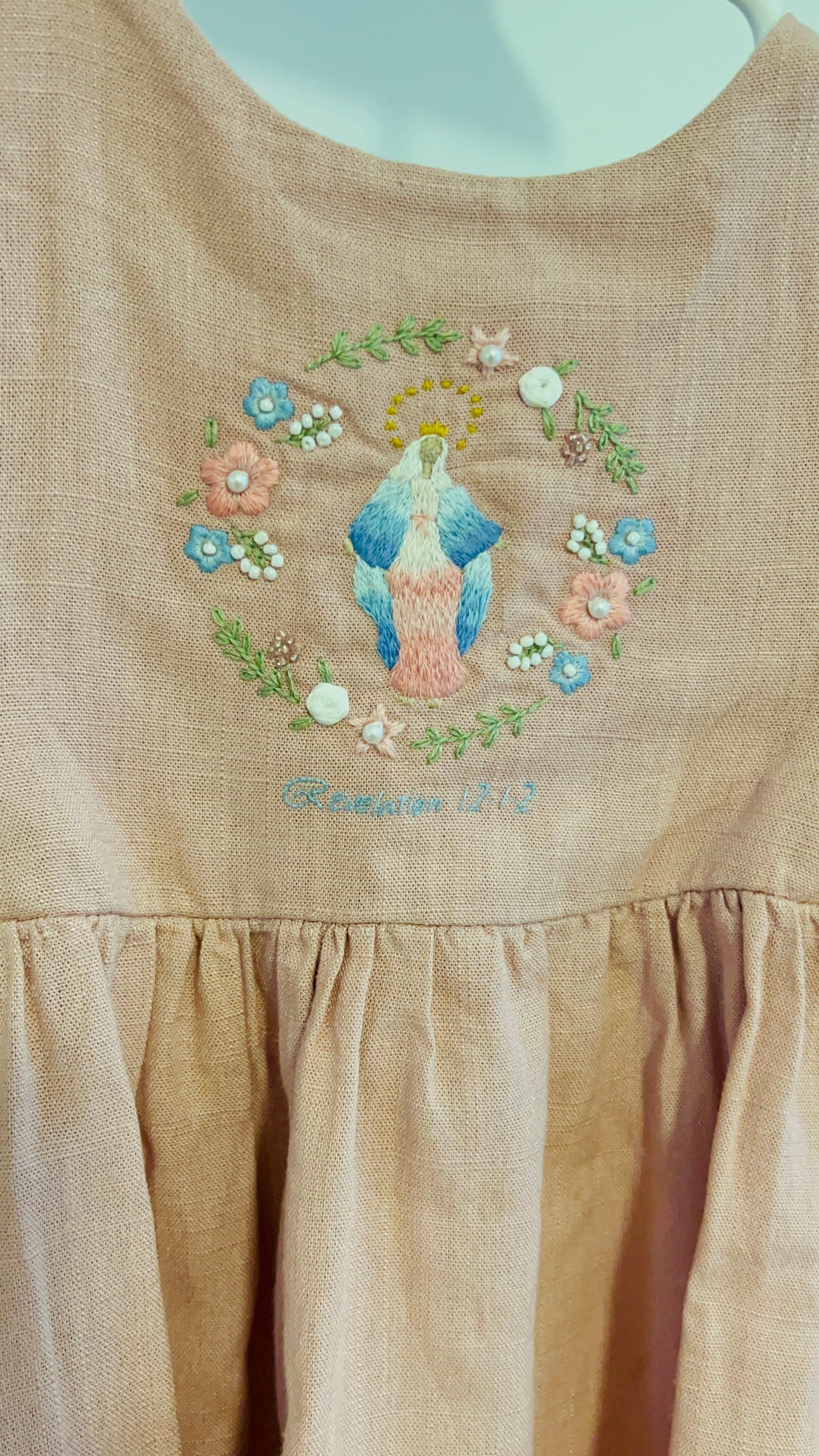 Mother Mary Hand Embroidered Dress