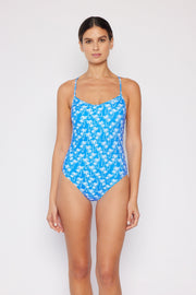 F1701-wht Plams On Blue