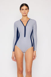 F1814-navy White Stripe