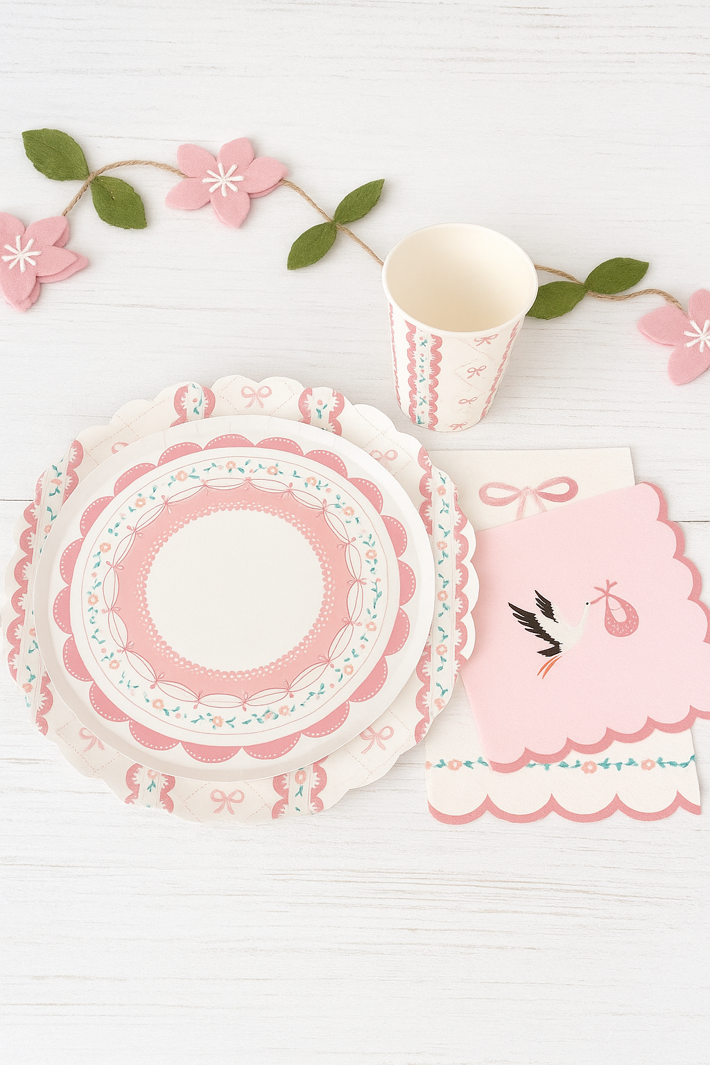 Pink Baby Shower Napkins (set Of 16)