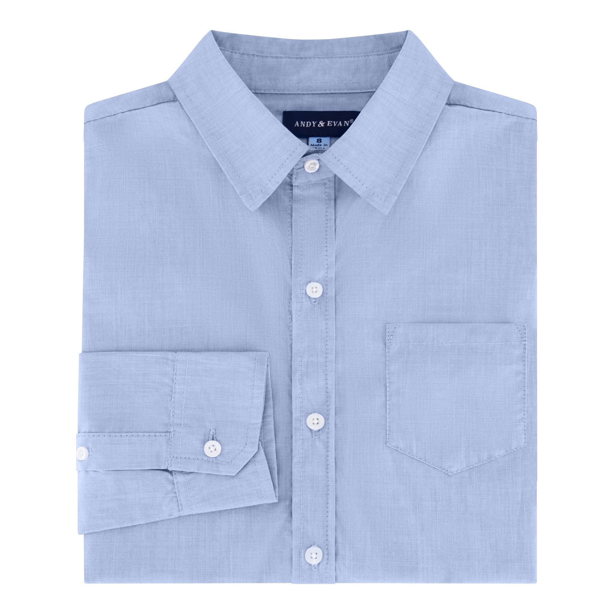 Infant Boy Blue Chambray Button-down Shirtzie®