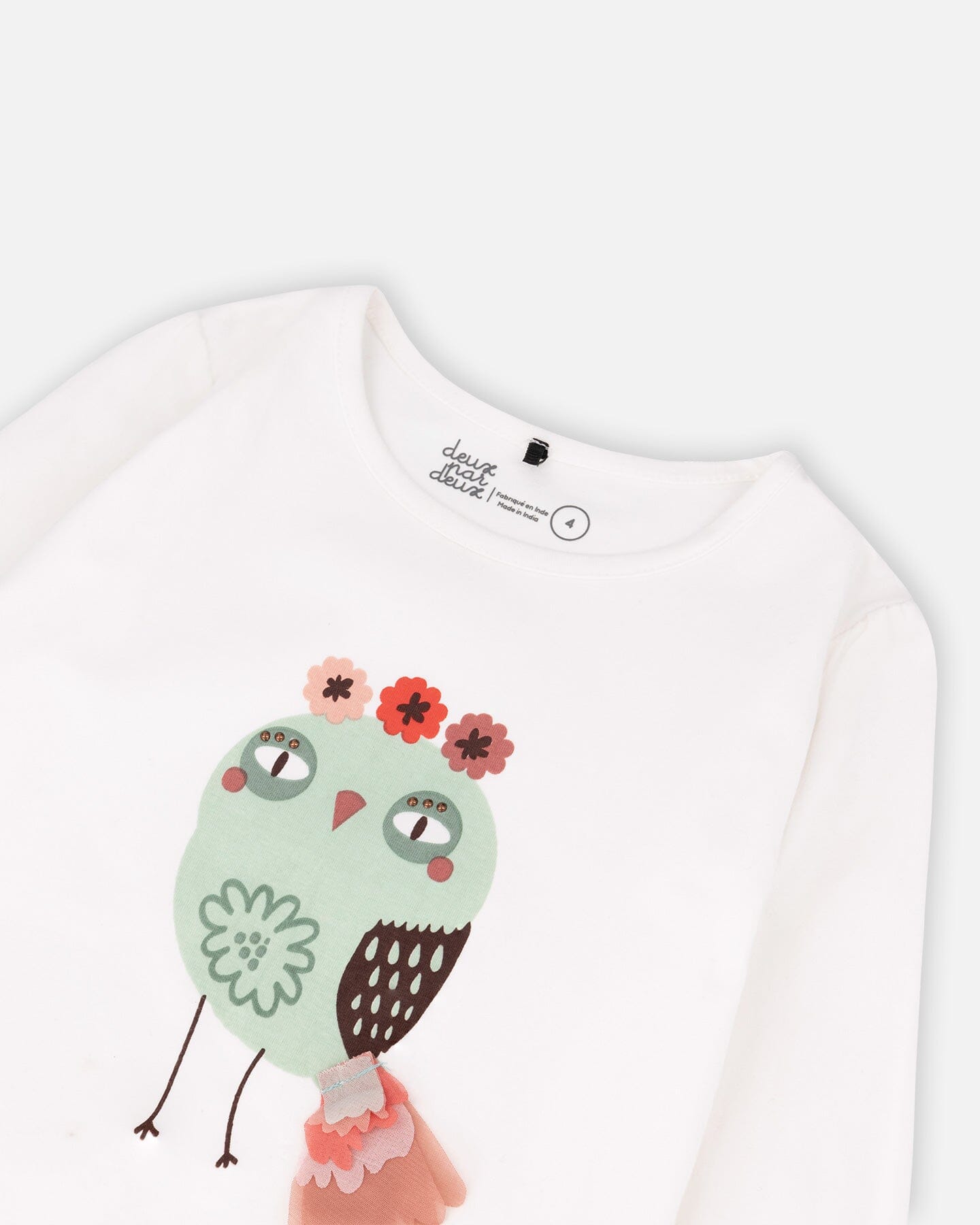 T-shirt With Long Puffy Sleeves Off White