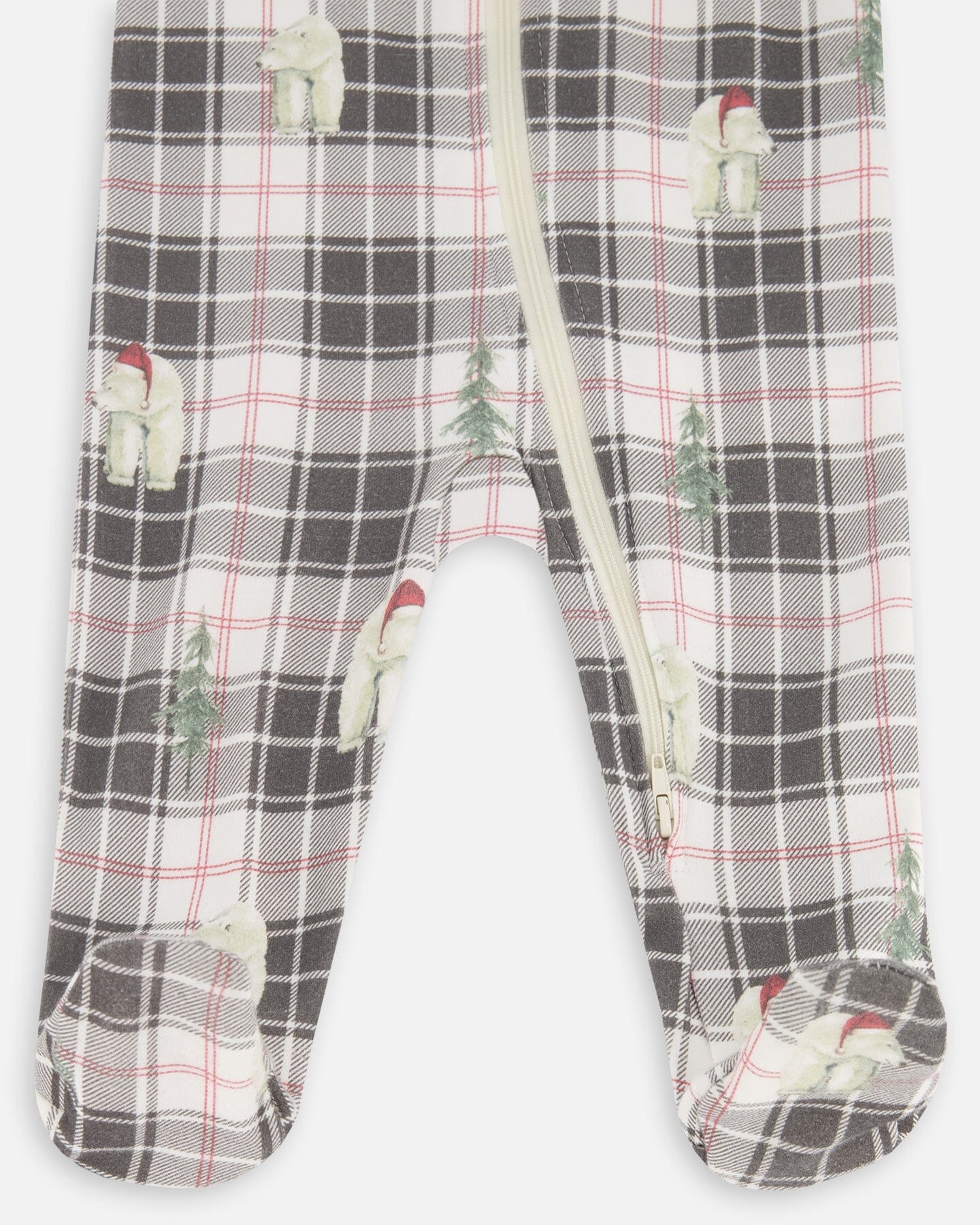 Organic Cotton Baby Christmas Family One Piece Printed Polar Bear Pajama Set