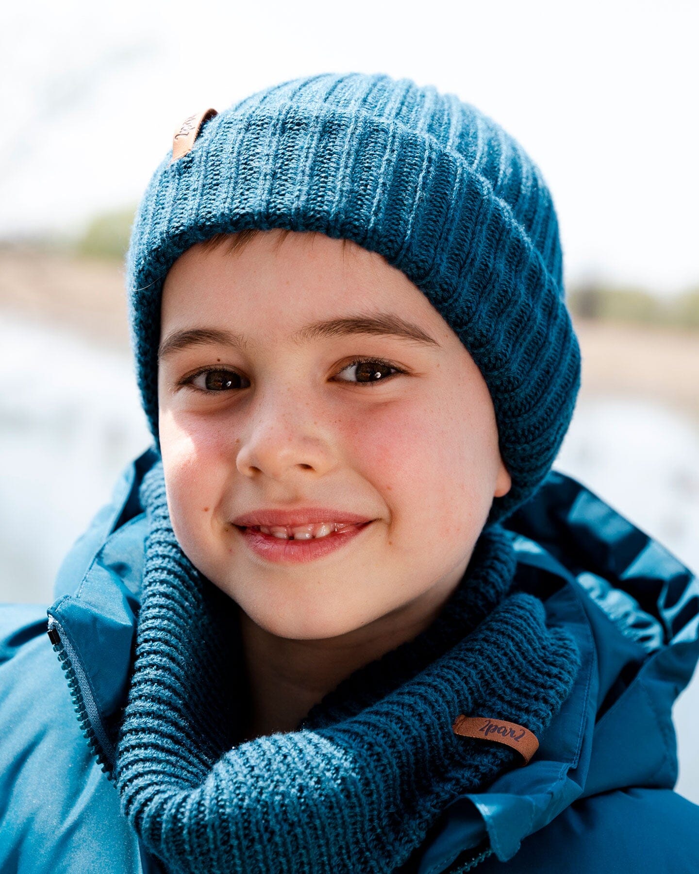 Knit Hat Teal Blue