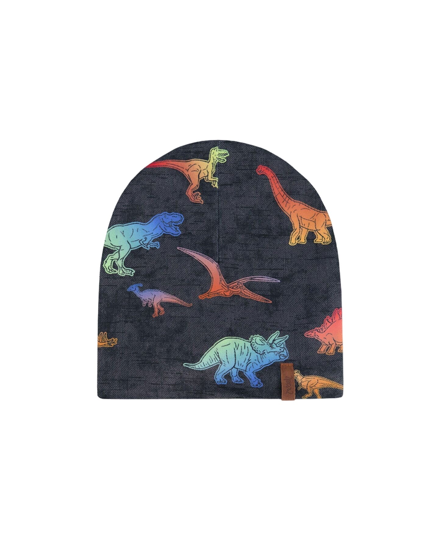 Jersey Hat Black Dino Multicolor Print