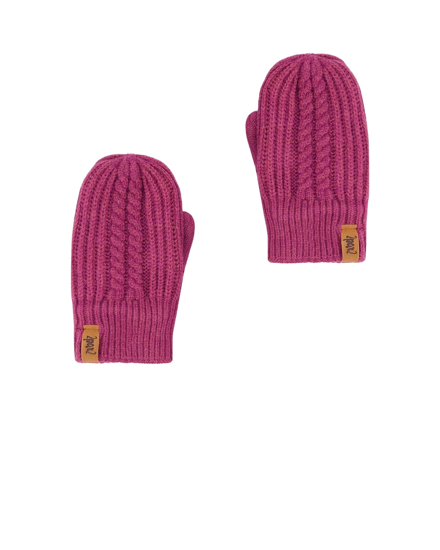 Knitted Mittens Burgundy