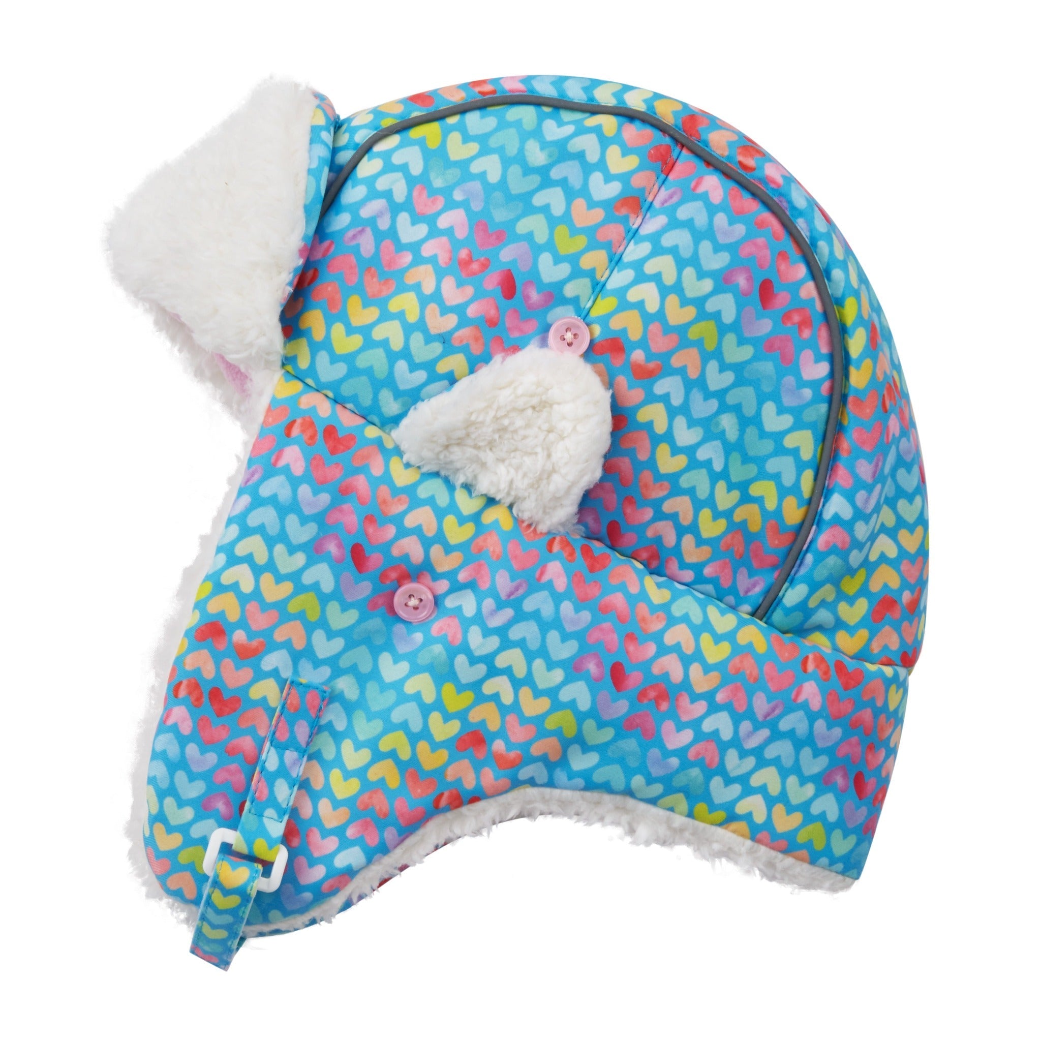 Blue Heart Trapper Hat