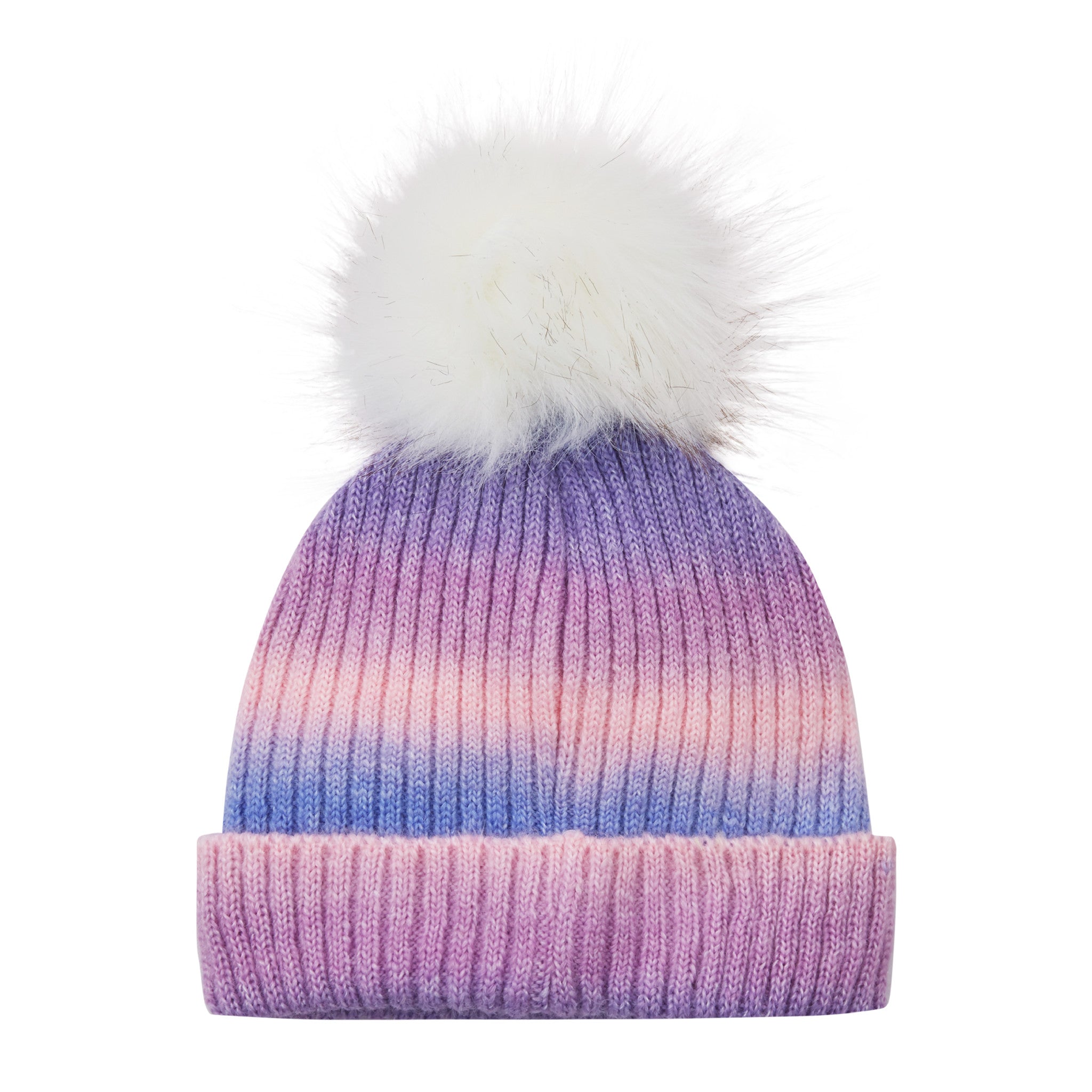 Purple & Pink Ombre Winter Hat & Glove Set