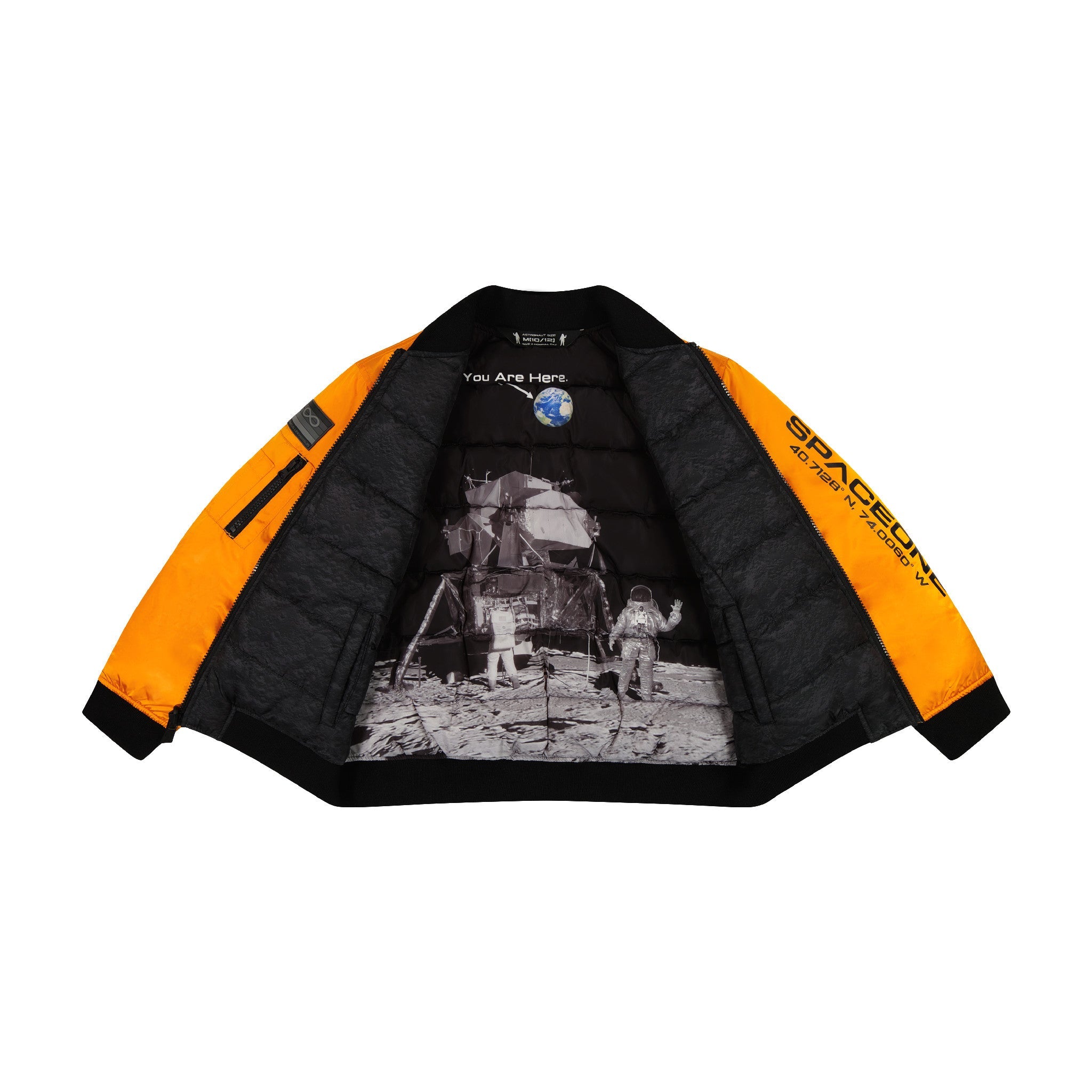 Spaceone X Andy & Evan® | Reversible Bomber Jacket | Orion Orange