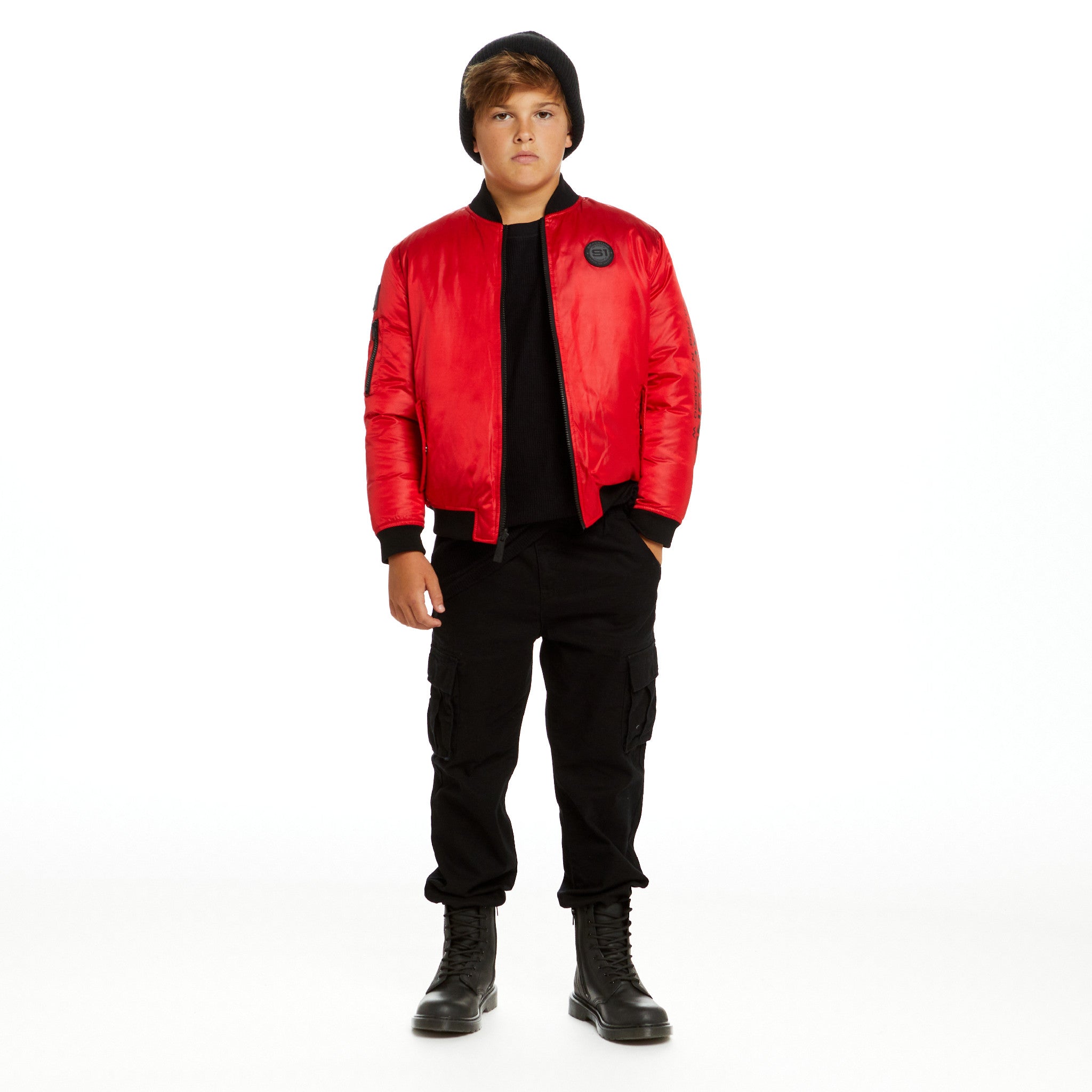 Spaceone X Andy & Evan® | Reversible Bomber Jacket | Mars Red