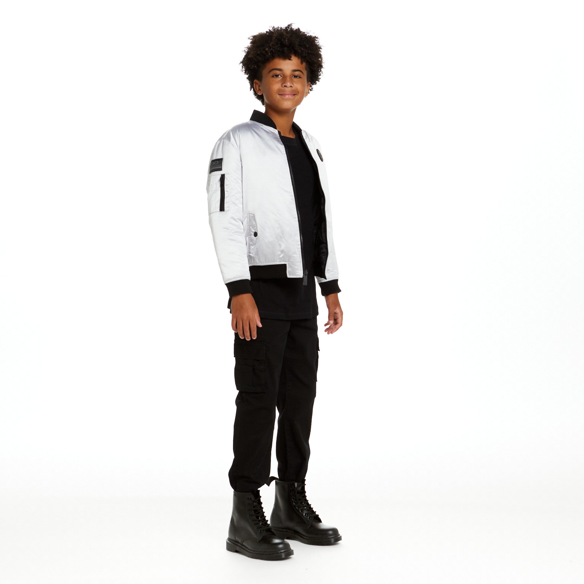 Spaceone X Andy & Evan®| Reversible Bomber Jacket | Galaxy White