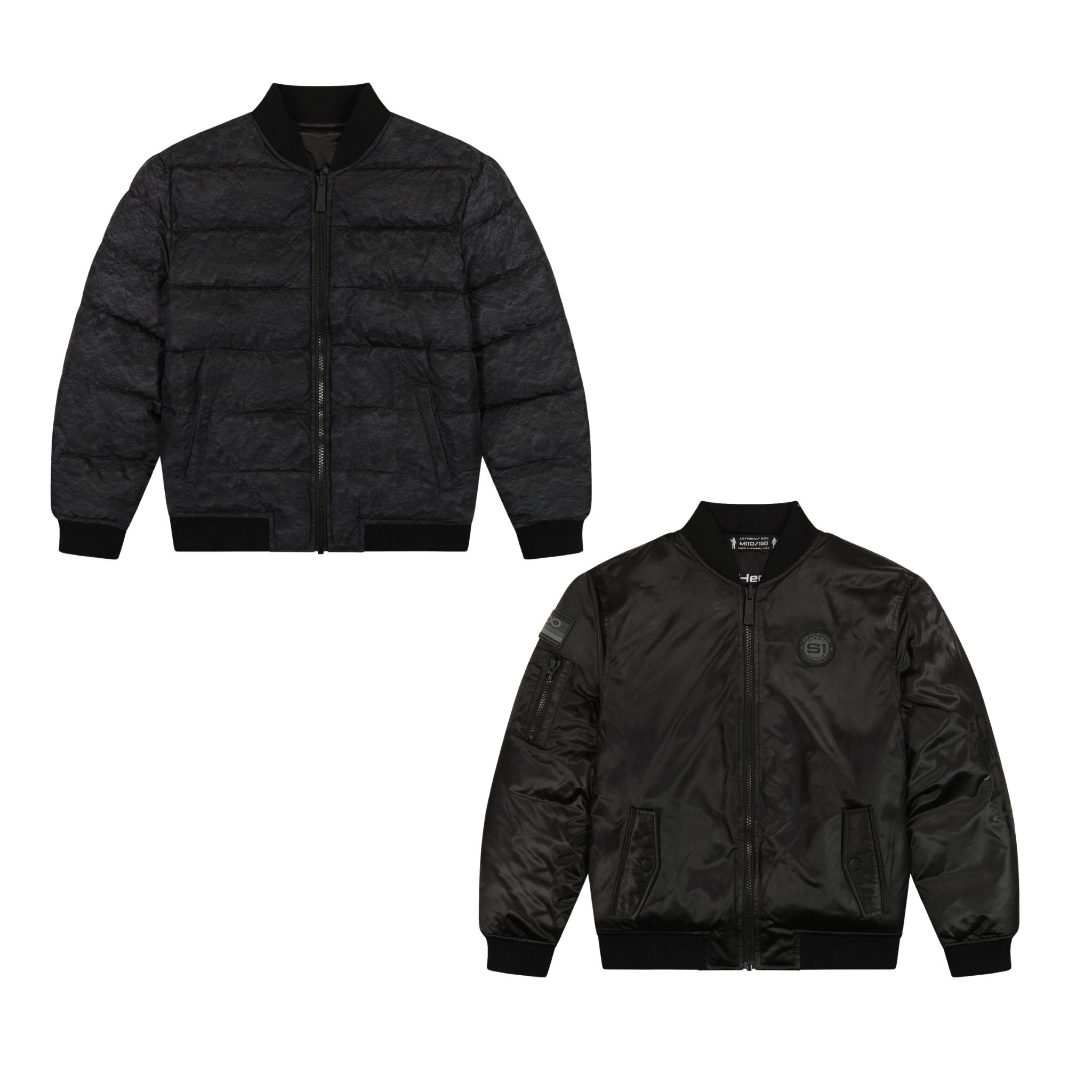 Spaceone X Andy & Evan® | Reversible Bomber Jacket | Deep Space Black