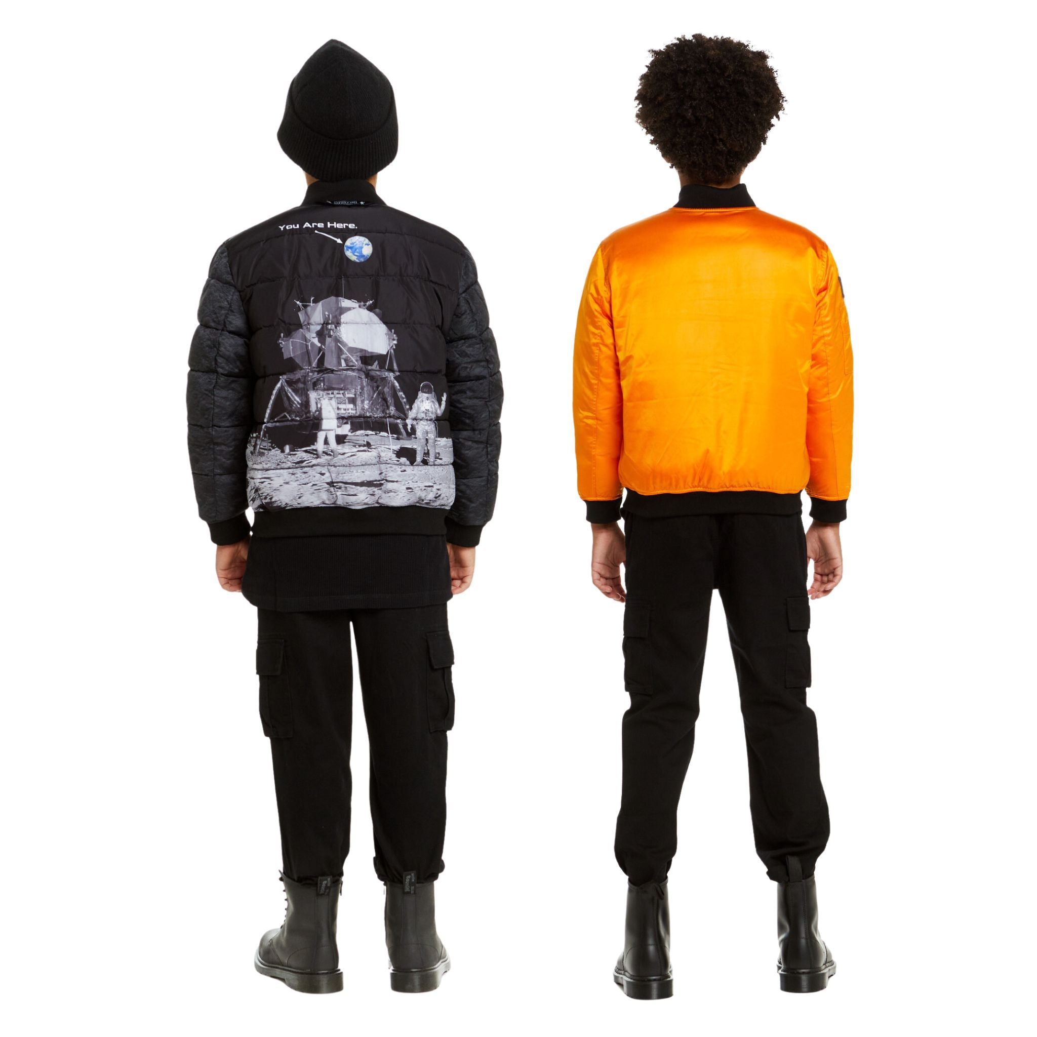 Spaceone X Andy & Evan® | Reversible Bomber Jacket | Orion Orange