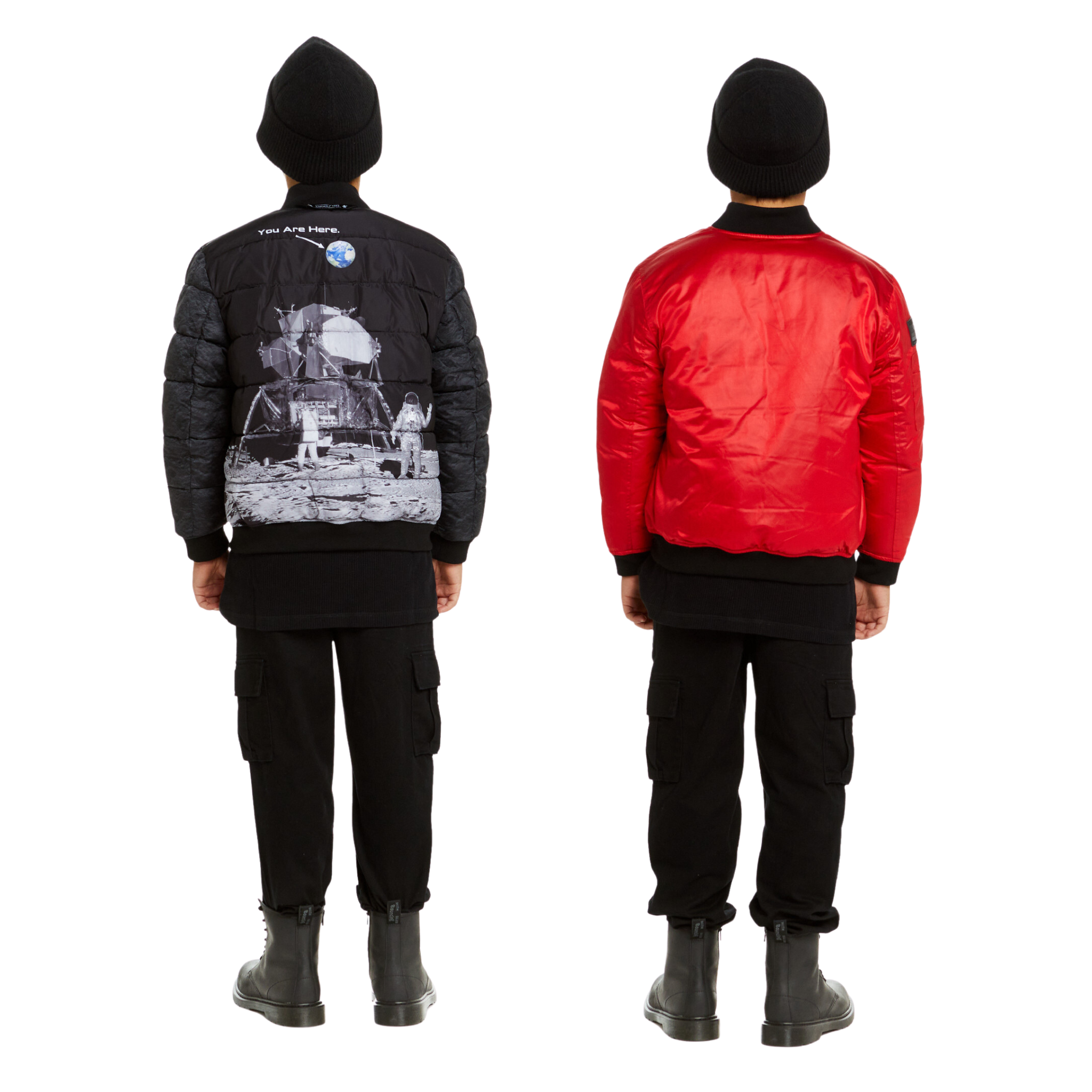 Spaceone X Andy & Evan® | Reversible Bomber Jacket | Mars Red