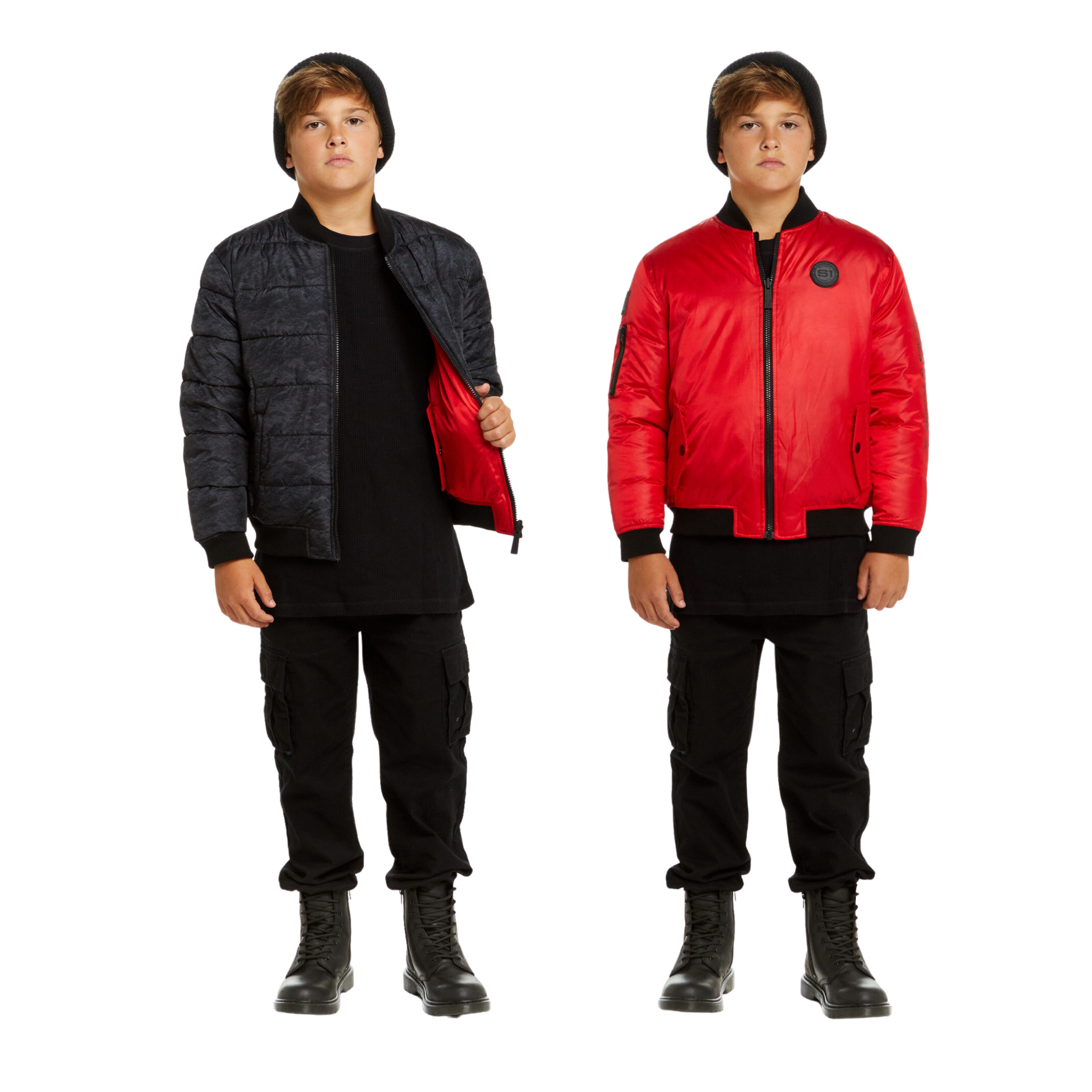 Spaceone X Andy & Evan® | Reversible Bomber Jacket | Mars Red