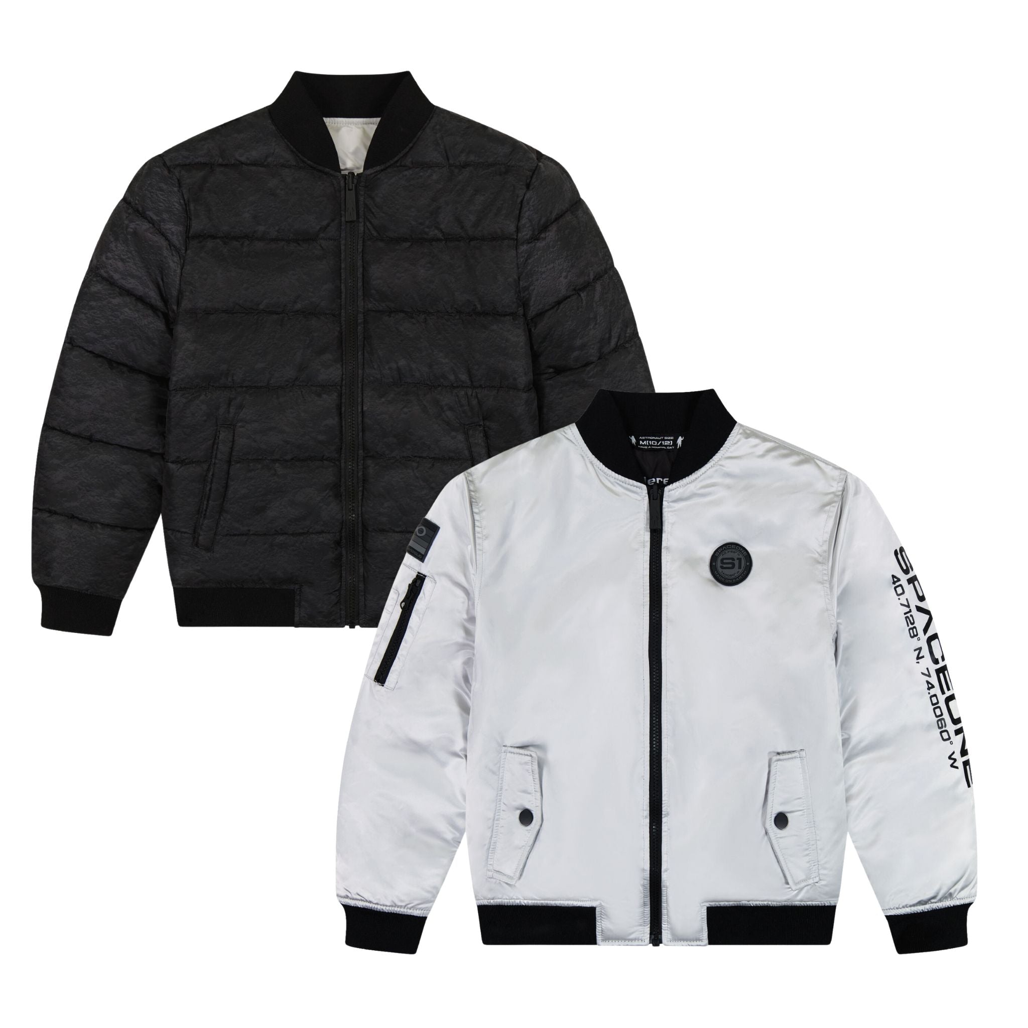 Spaceone X Andy & Evan®| Reversible Bomber Jacket | Galaxy White